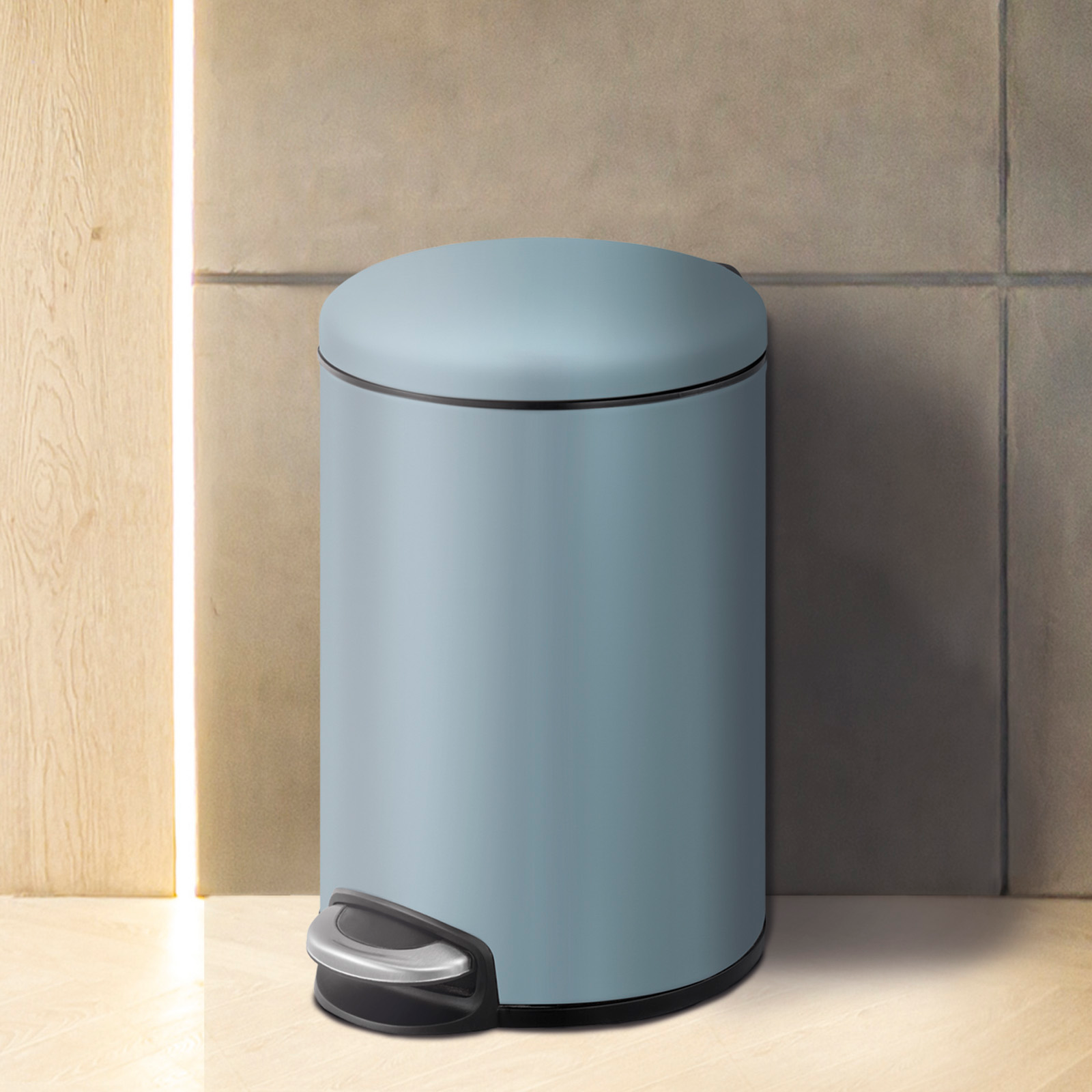 OoNA Stainless Steel Fingerprint Resistant Step Bin 9213 MAGGEY (Titanium Blue, 5L)