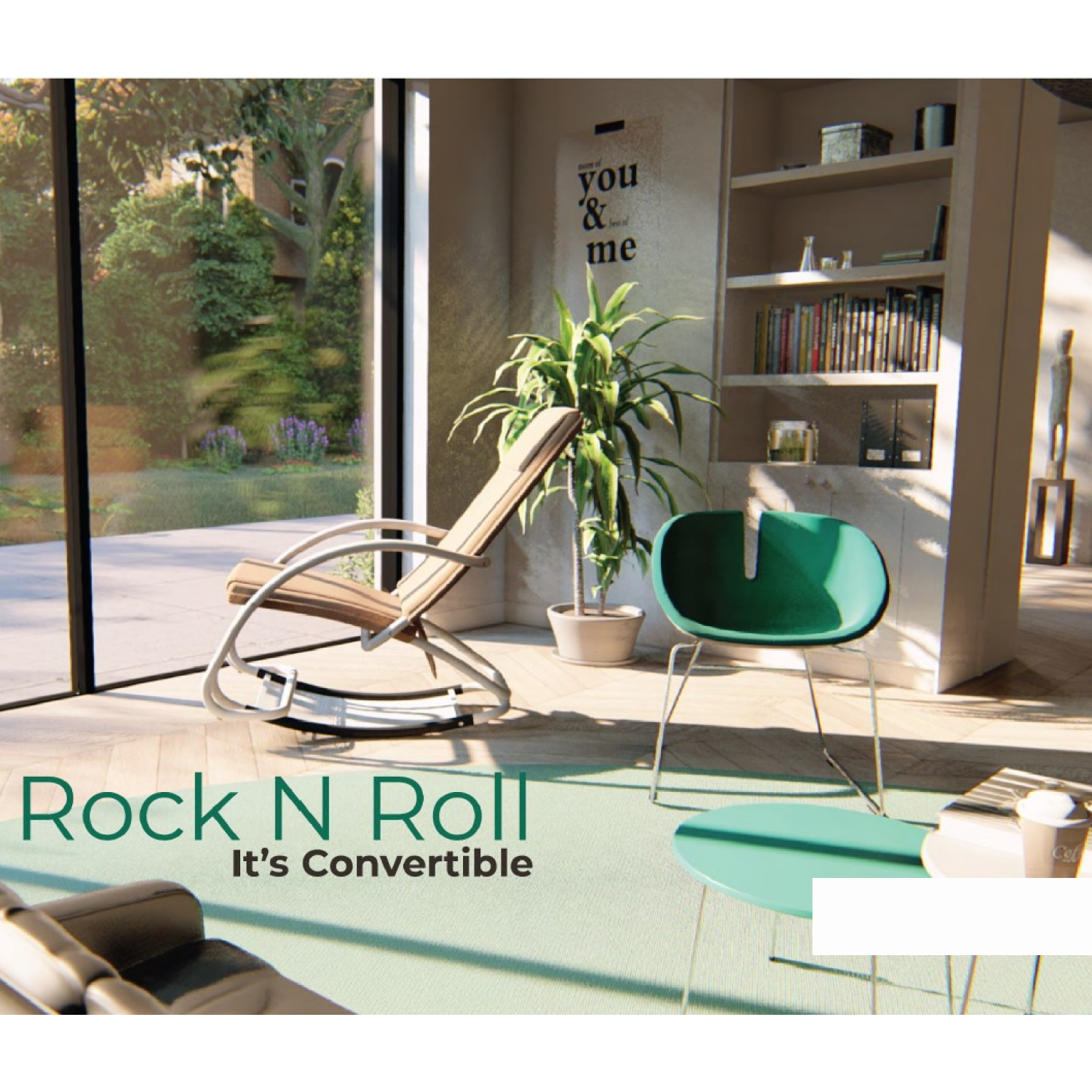 DECOSTYLE Classy ROCK N ROLL Convertible Chair