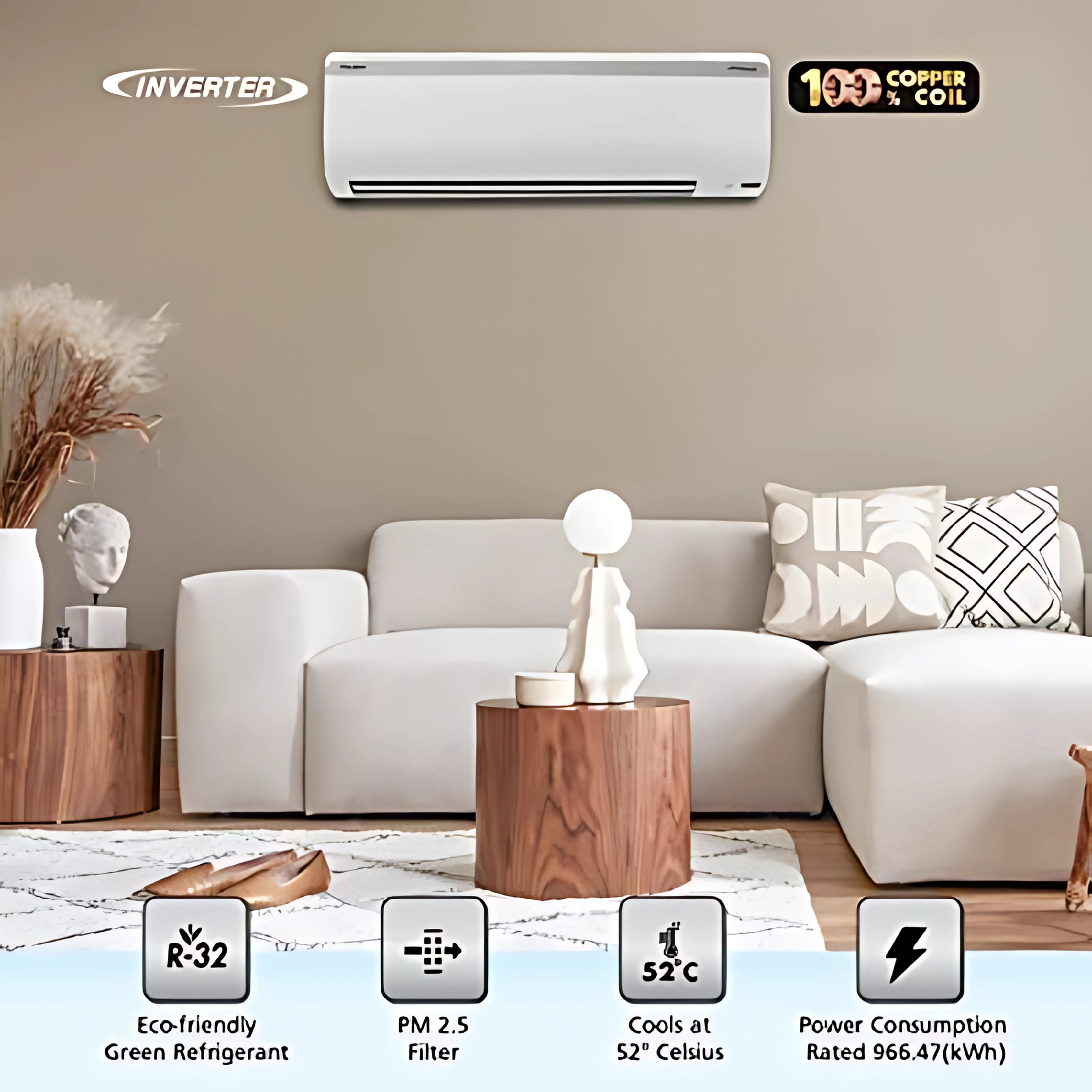 Daikin 1.5 Ton 3 Star Inverter Split AC (Copper, PM 2.5 Filter, FTKC50UV, White) CMM Arena Retails Pvt Ltd