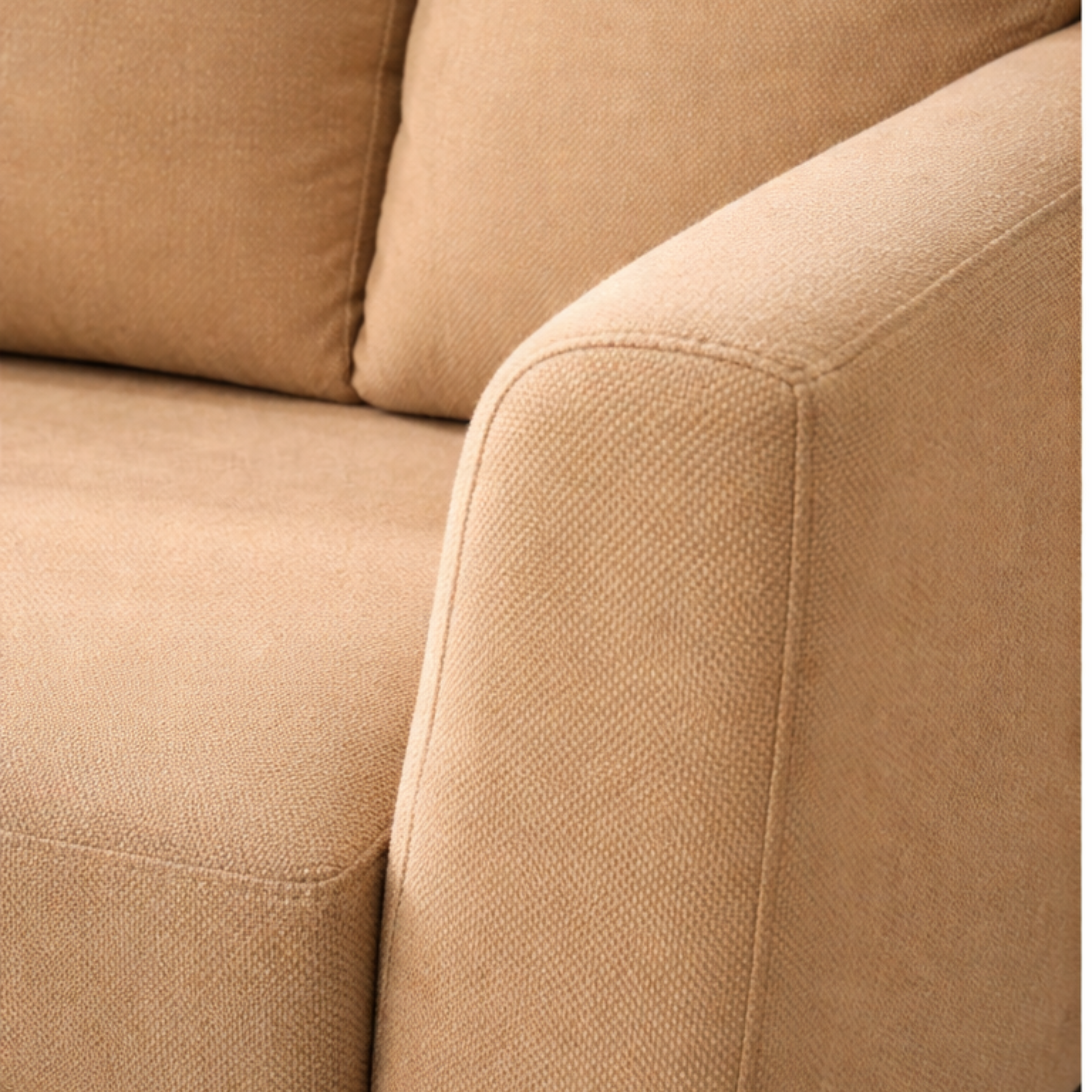 ARENA  SOFA SET(3+2) WALNUT MATT WITH LIGHT BEIGE UPHOLSTRY ARENA