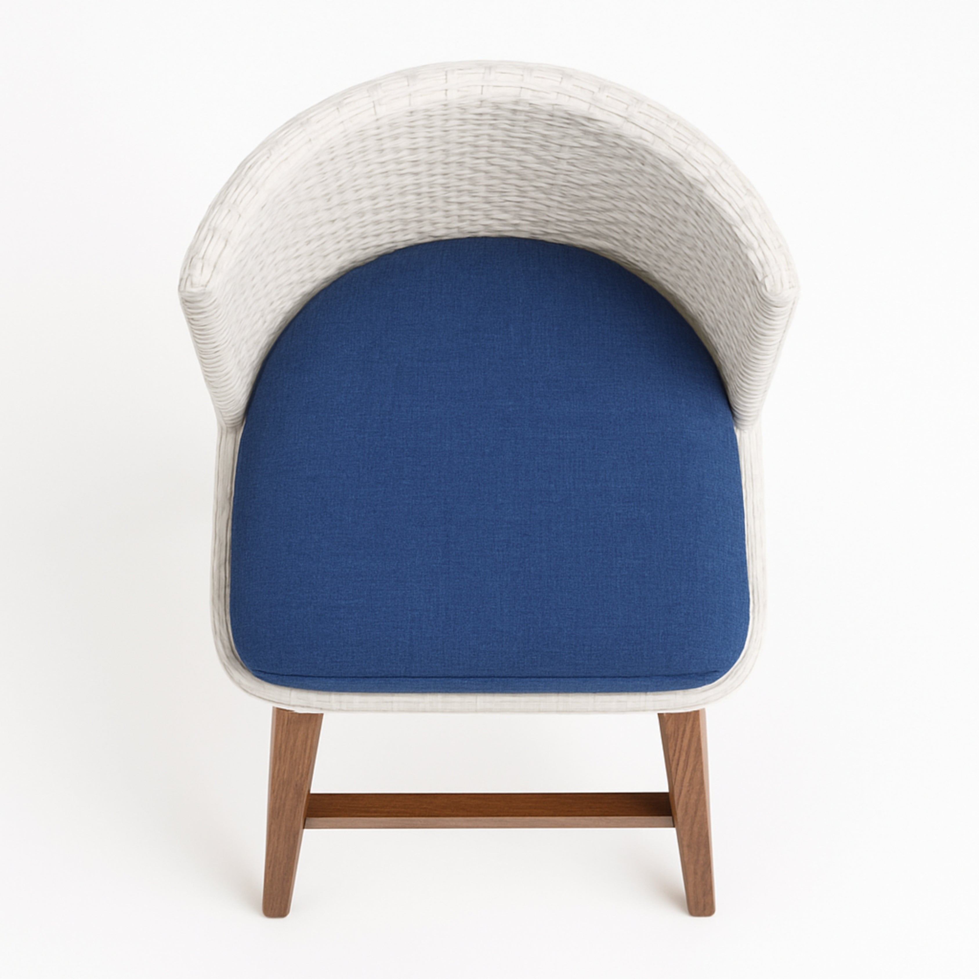 Weave Craft Rhodes Bar Stool – Rehau Wicker with Indian Teak Wood Legs & Cushion Weave Craft