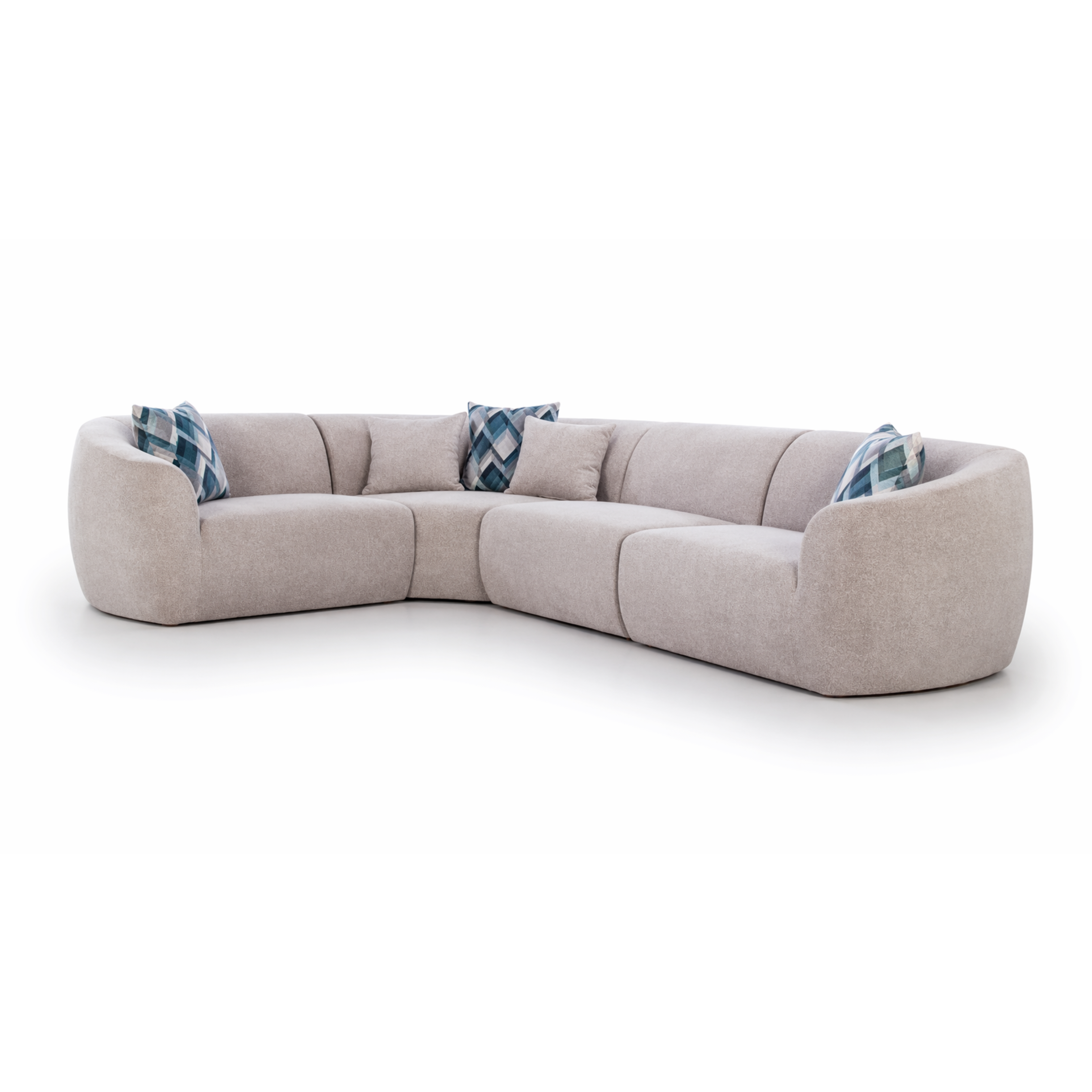 ARENA CORNER SOFA SET PALM SPRINGS (RH+1+C+1+LH) AR738-2 BROWN ARENA