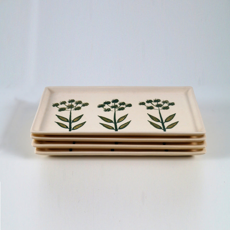 OONA Handmade Ceramic Rectangular Platter 30 Cm