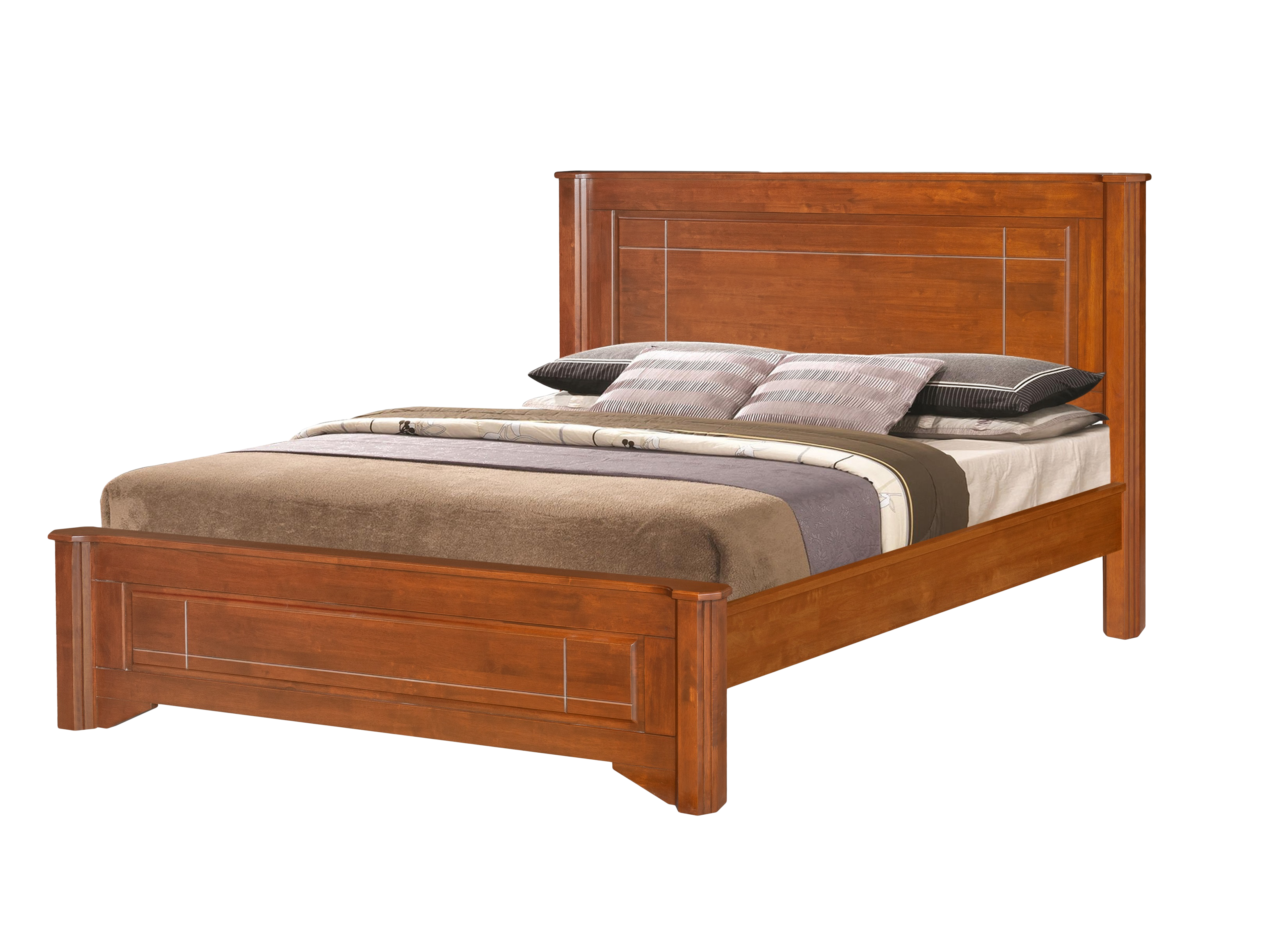 ARENA King Bed Mimosa Walnut 1820X1980 Rubber Wood ARENA