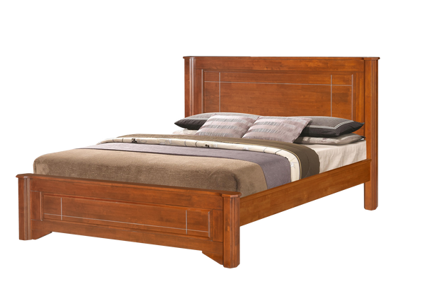 ARENA King Bed Mimosa Walnut 1820X1980 Rubber Wood