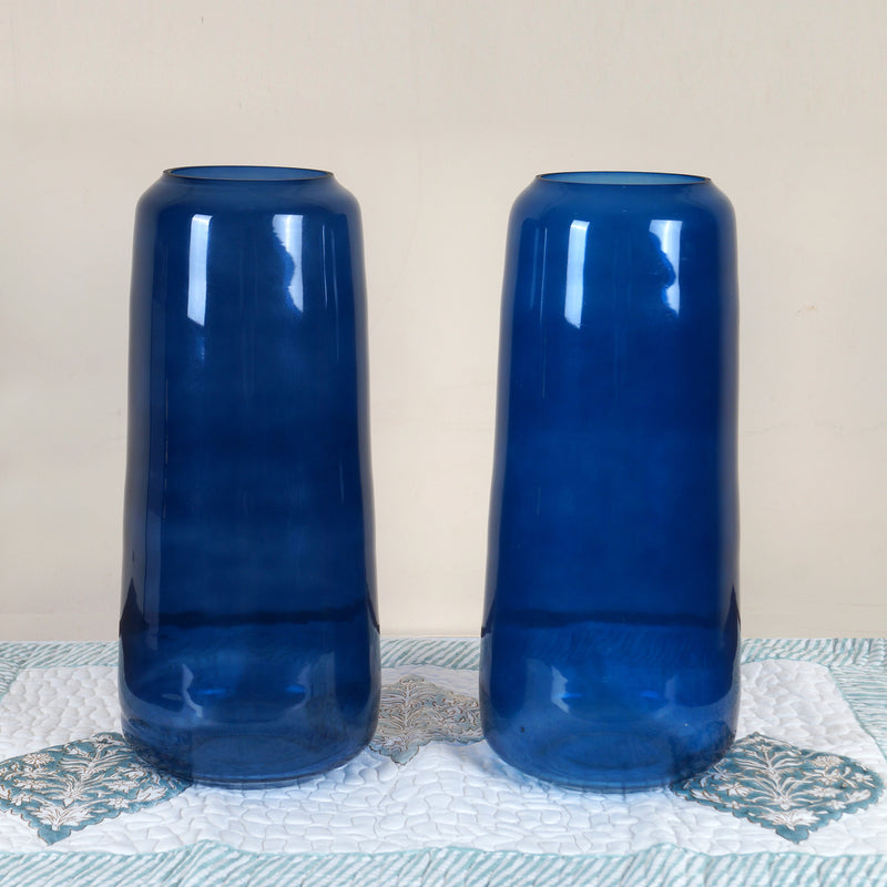 OONA Aaos Glass Jar Blue Large