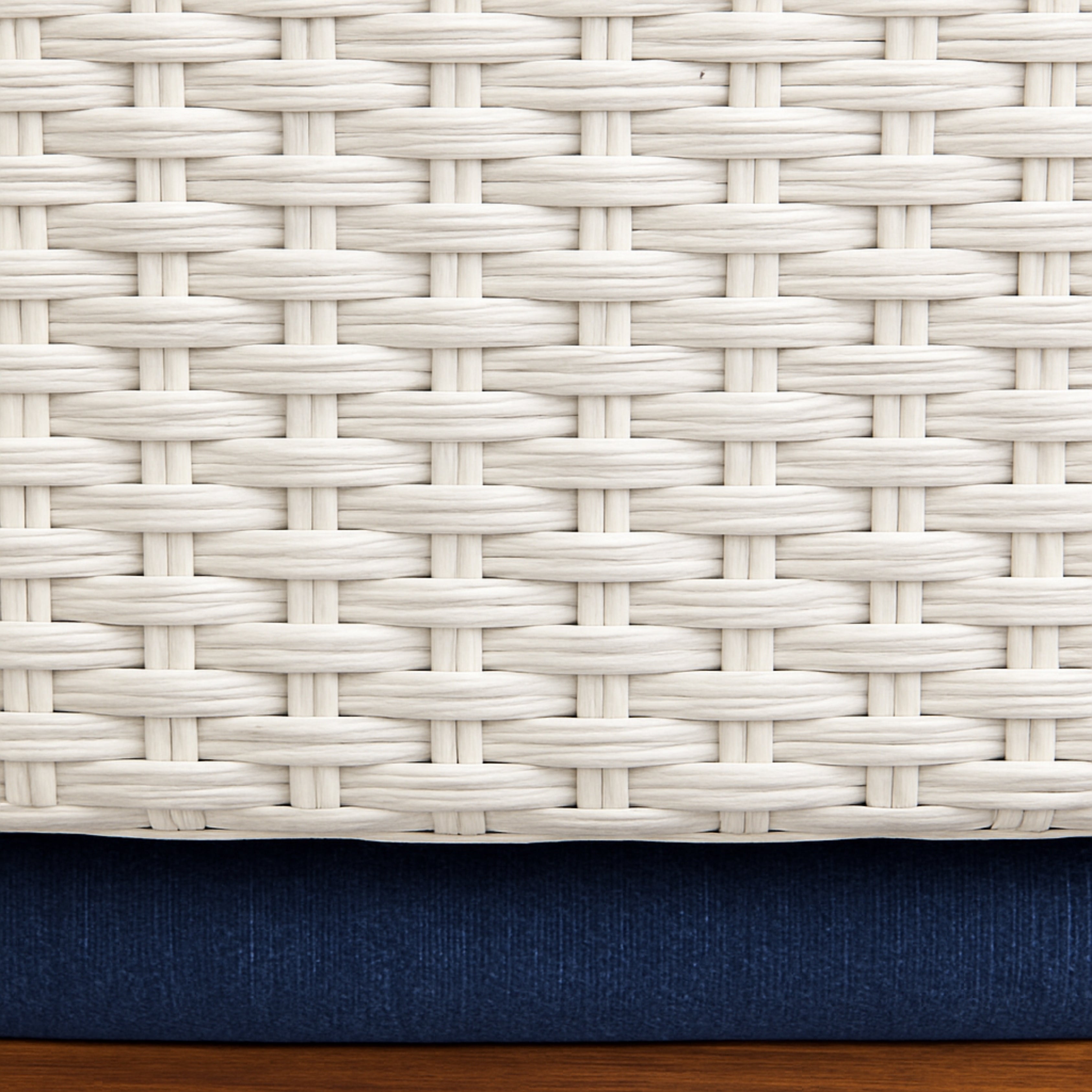 Weave Craft Rhodes Bar Stool – Rehau Wicker with Indian Teak Wood Legs & Cushion Weave Craft