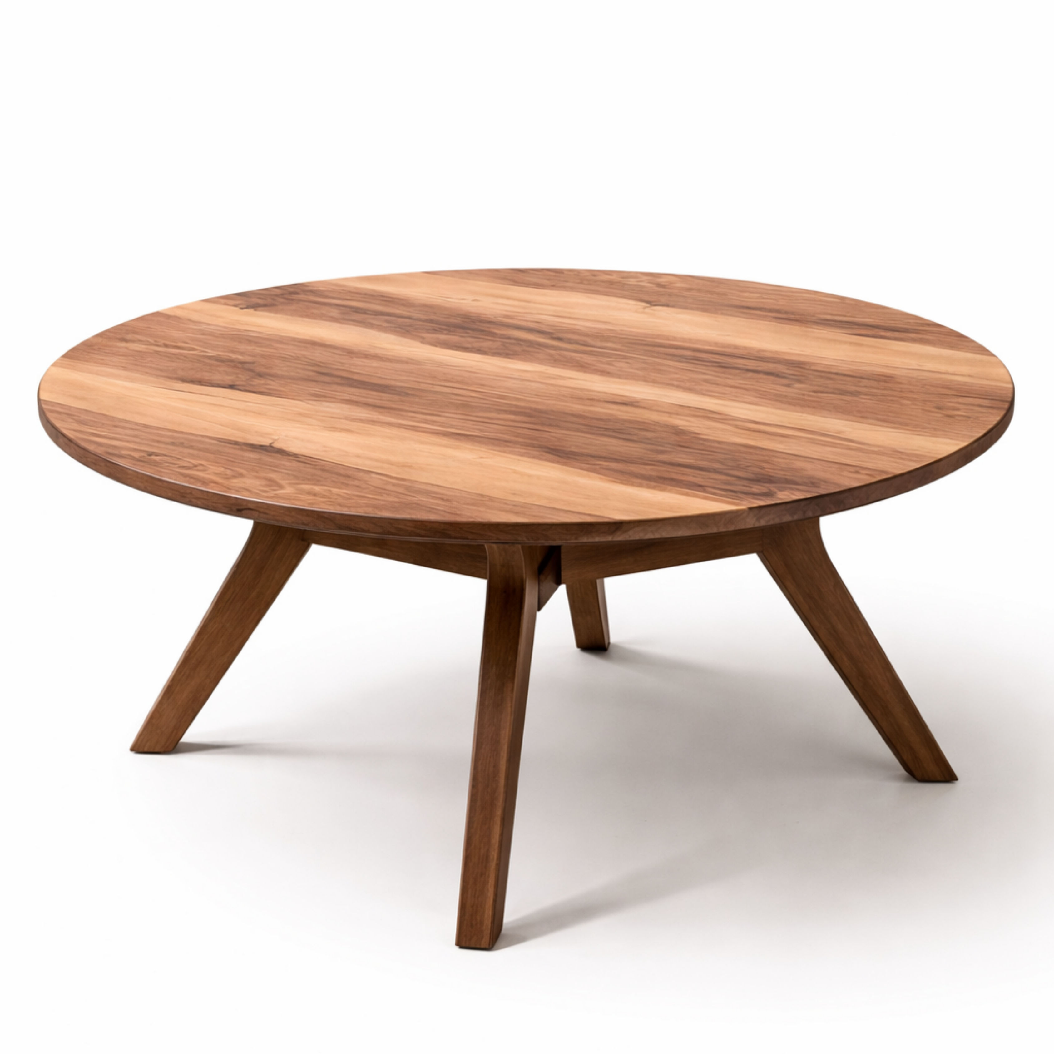 ARENA Round Coffee Table XACH Sheesham Top Walnut Legs ARENA