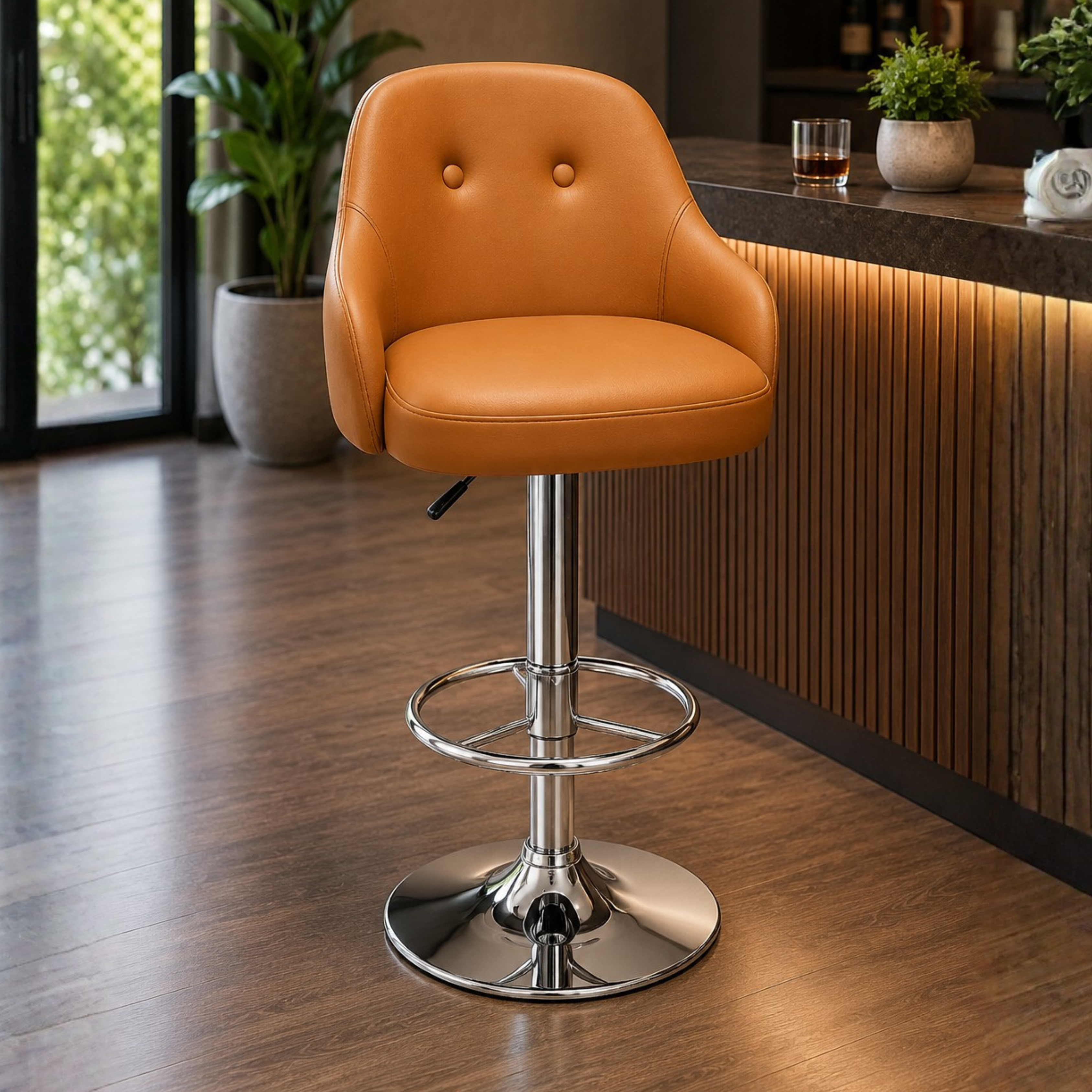 ARENA BAR CHAIR NEW TAN BROWN ARENA