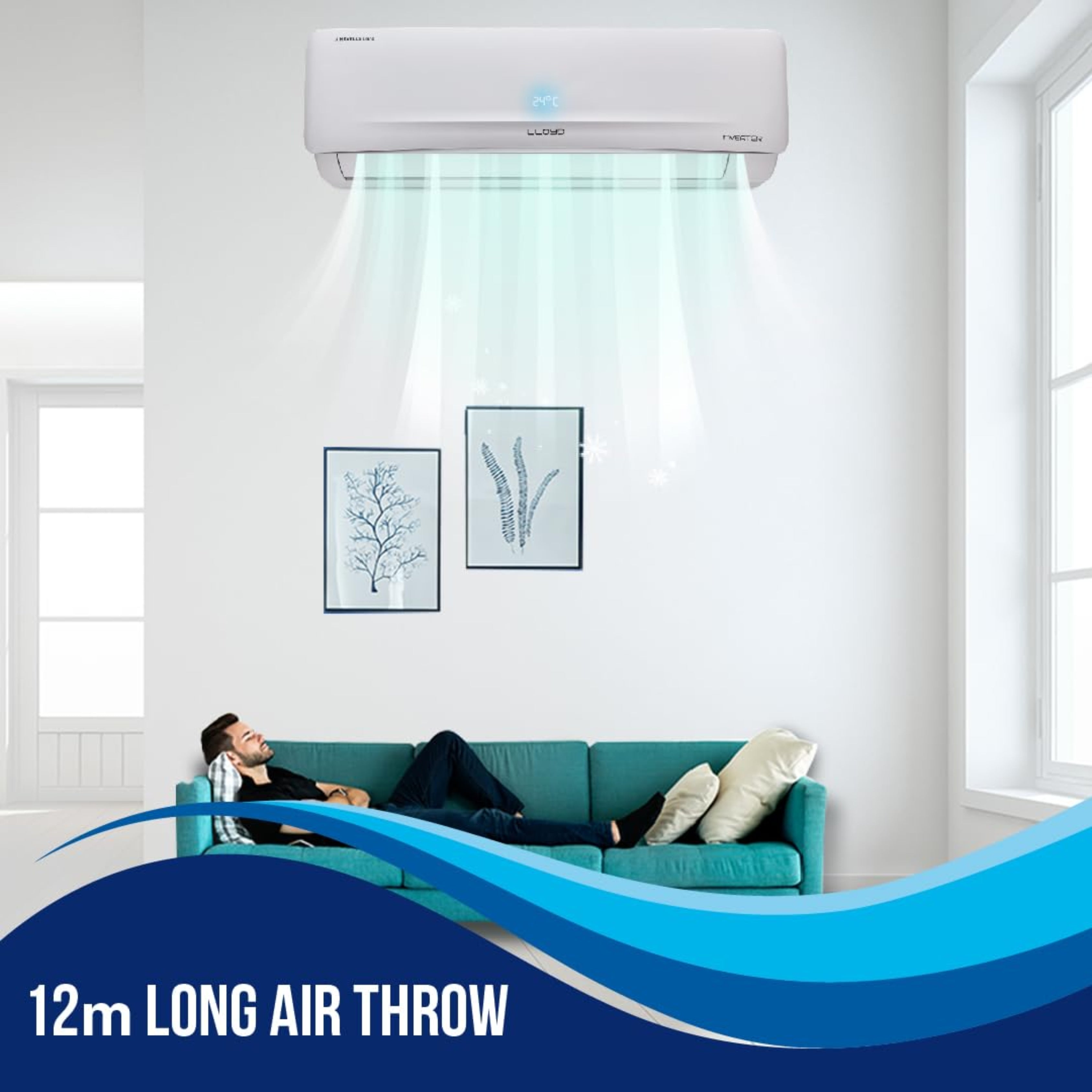 Lloyd AC Indoor Unit GLS24I3KWSEM – Inverter 2 Ton LIOYD