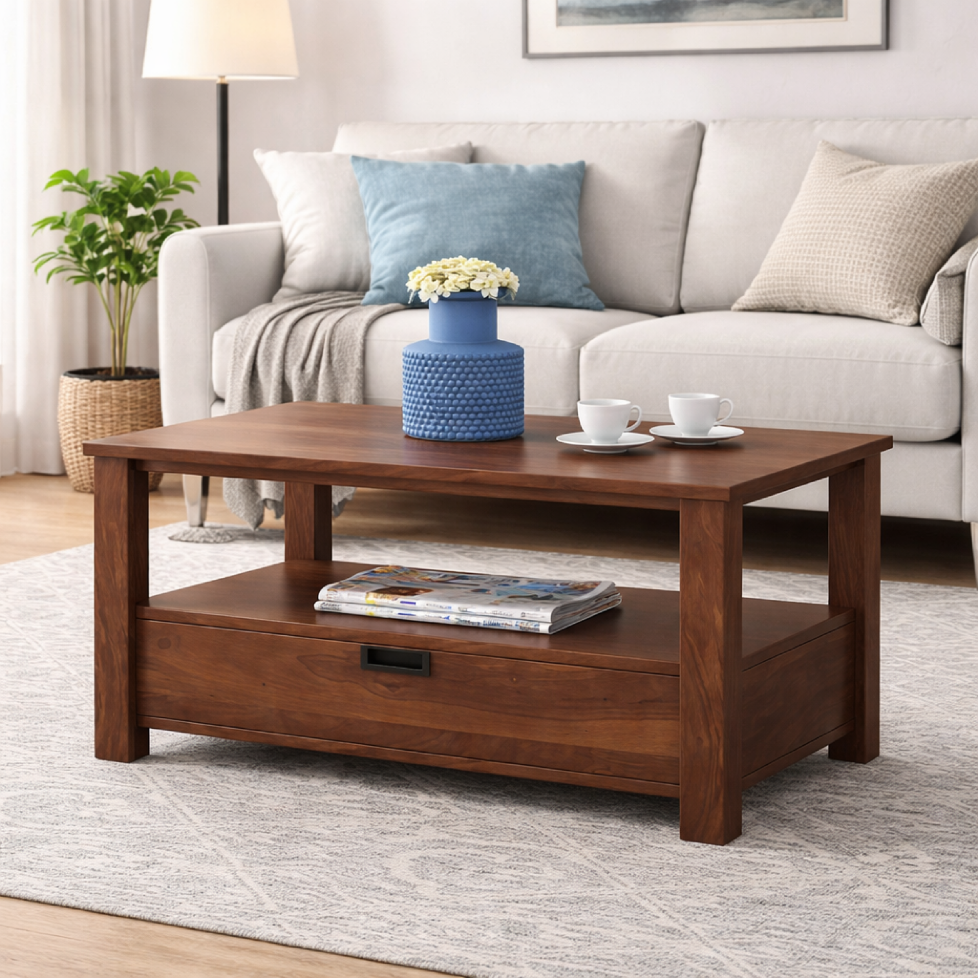 Spacewood Coffee Table Woodland Sheesham Finish SPACEWOOD