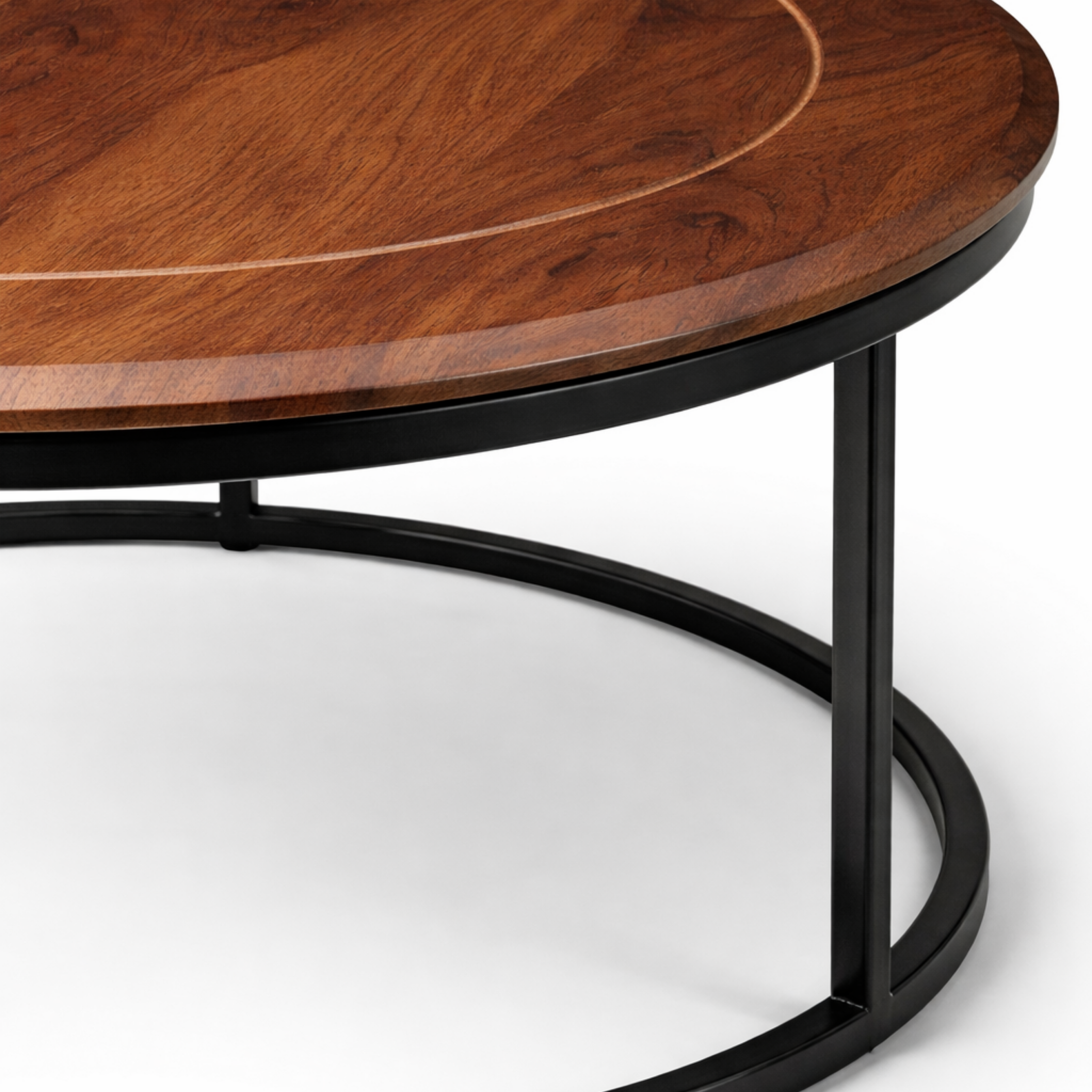 SW CENTER TABLE ASHLEY LARGE WITH MDF TOP METAL STRUCTURE BLK SH SPACEWOOD