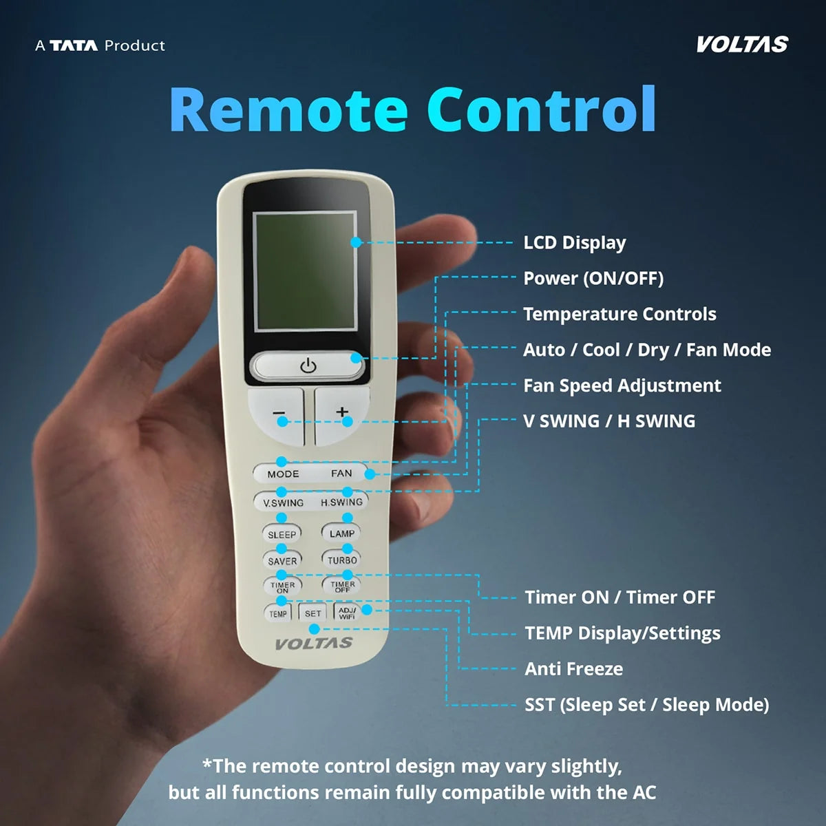 VOLTAS AC-INDOOR UNIT SAC 183INV VECTRA ZEN SILVER  INVERTER 1.5 VOLTAS