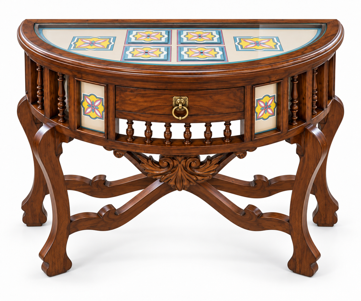 OoNA AWADH-II AAC290627A Teakwood Console Table OoNA