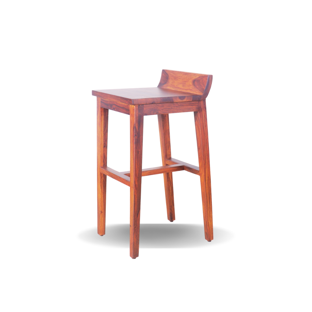 ARENA Bar Stool Sheesham Wood Light Honey Brown Finish