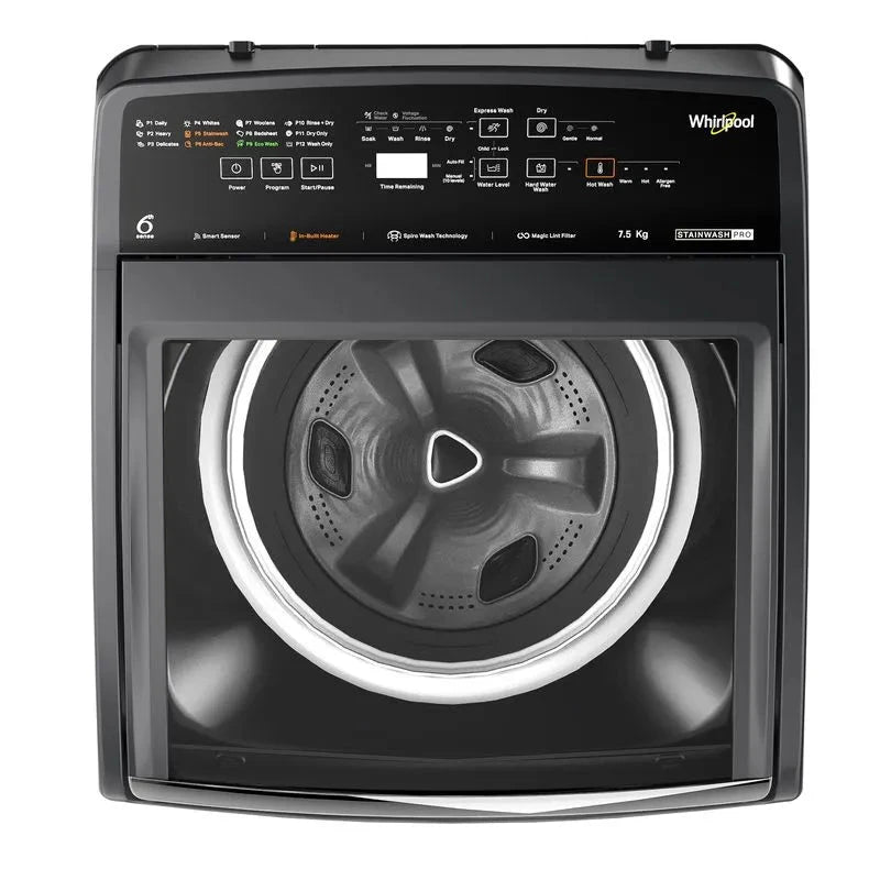 WHIRLPOOL FULLY AUTOMATIC STAINWASH PRO H 7.5 KG GREY 10YrMW   7 WHIRLPOOL