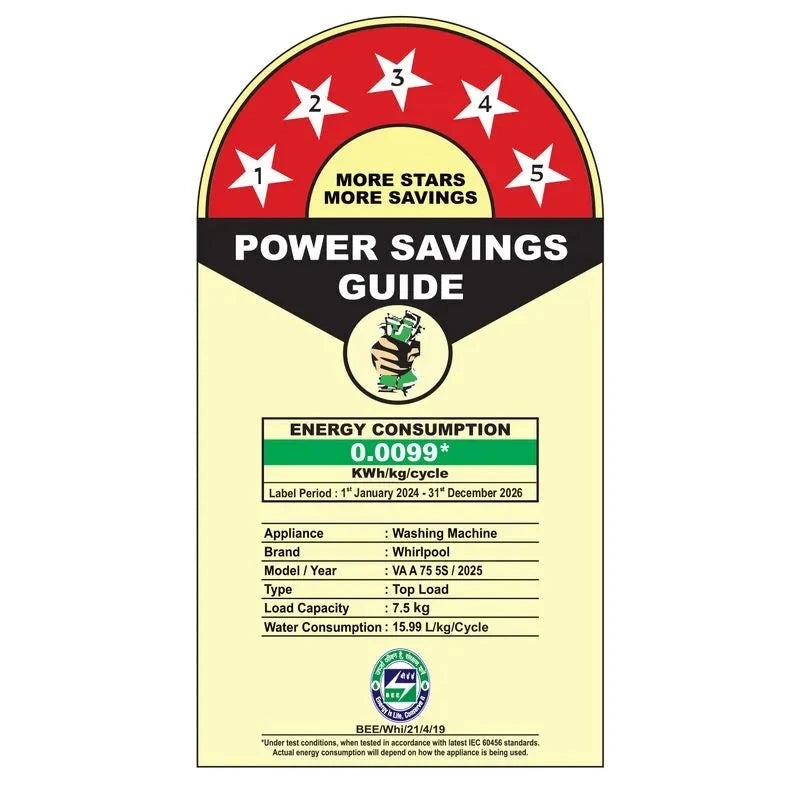 WHIRLPOOL FULLY AUTOMATIC STAINWASH PRO H 7.5 KG GREY 10YrMW   7 WHIRLPOOL