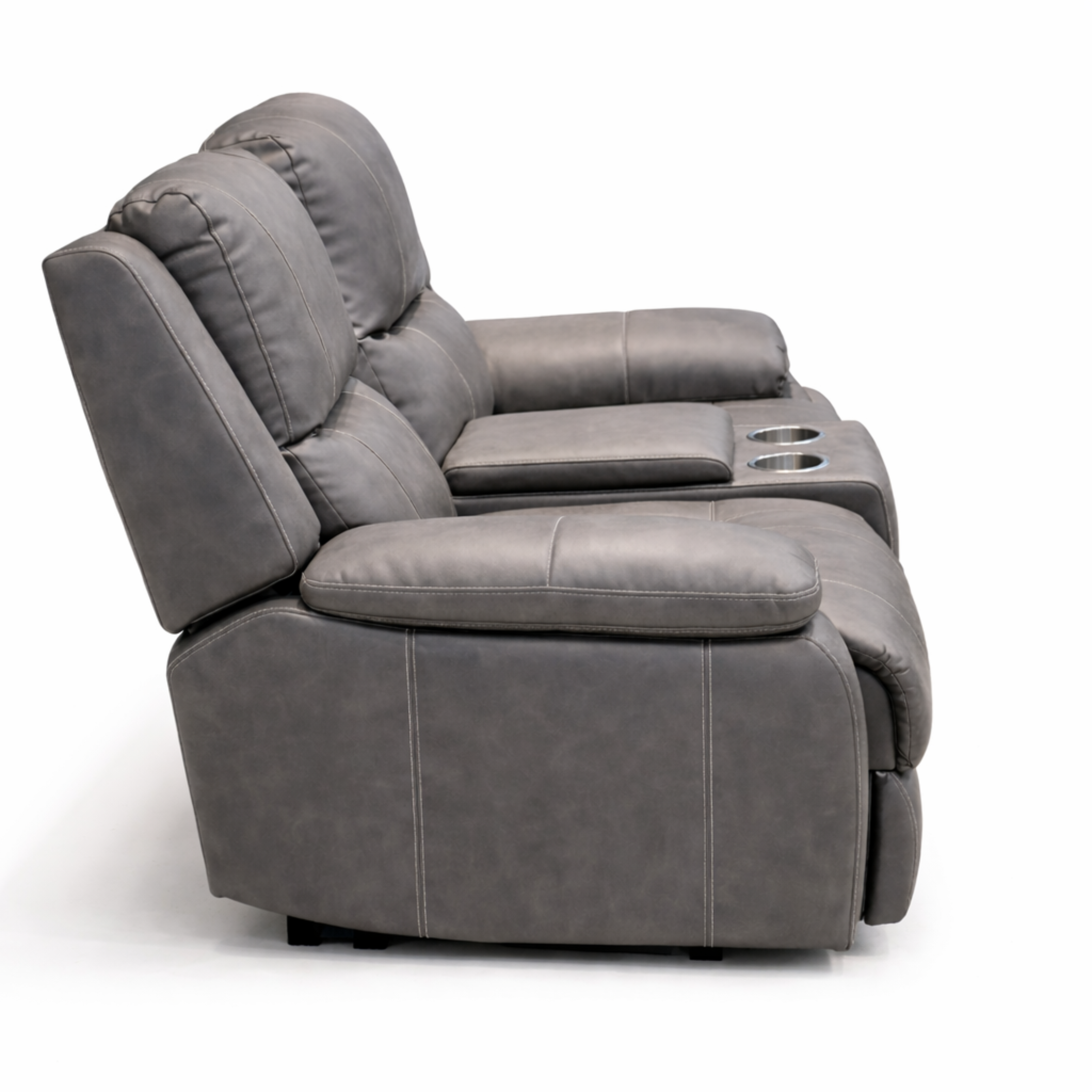 ARENA TWO SEATER MOTOR RECLINER LITE  WITH CONSOLE PVC COL CREAM ARENA