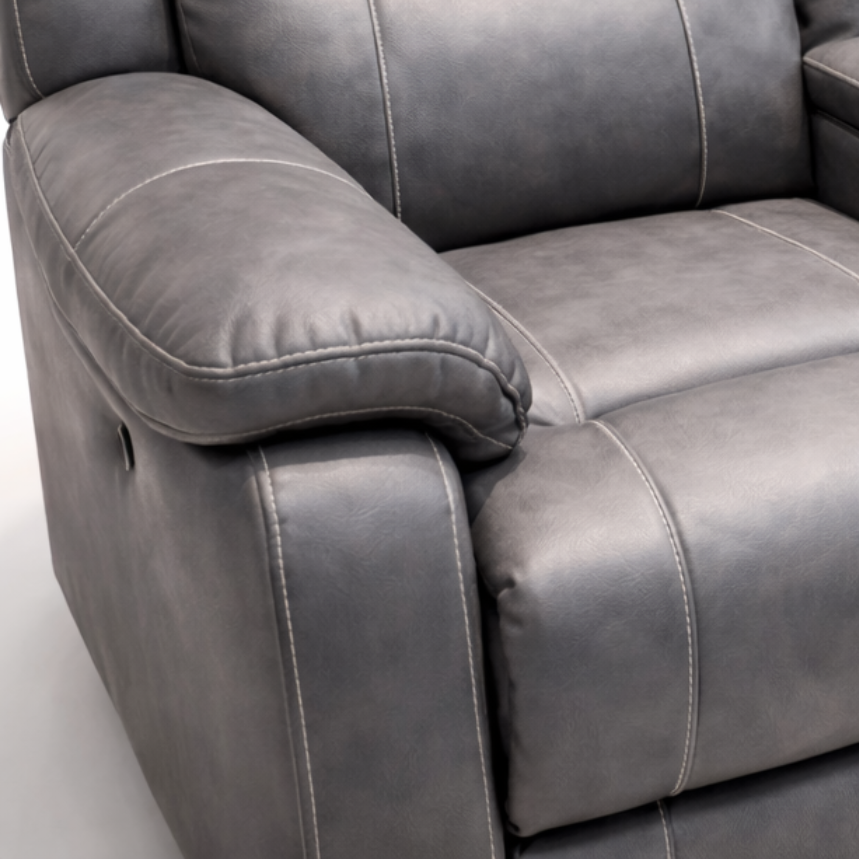 ARENA TWO SEATER MOTOR RECLINER LITE  WITH CONSOLE PVC COL CREAM ARENA