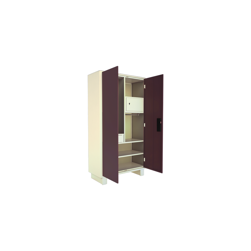 GODREJ Wardrobe H1 Led, Tex Shell Wine Red
