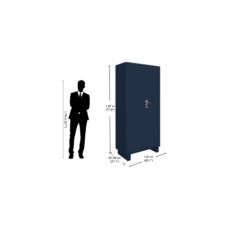 GODREJ Wardrobe H Locker, Tex Denim Blue
