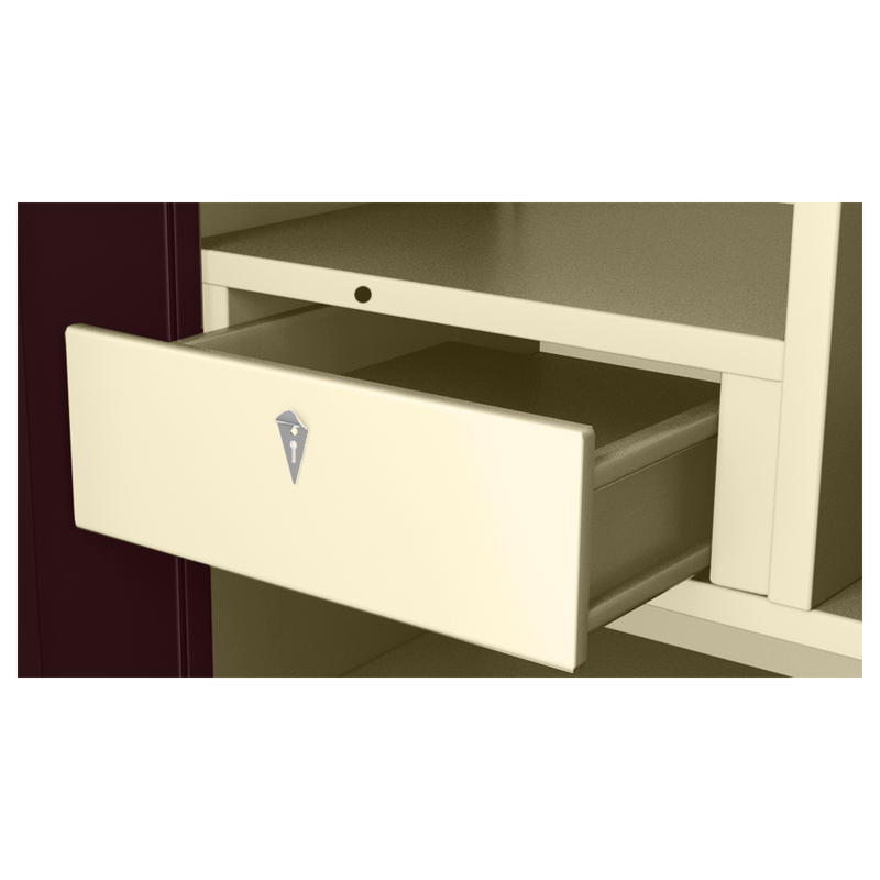 GODREJ Wardrobe H1 Led, Tex Shell Wine Red