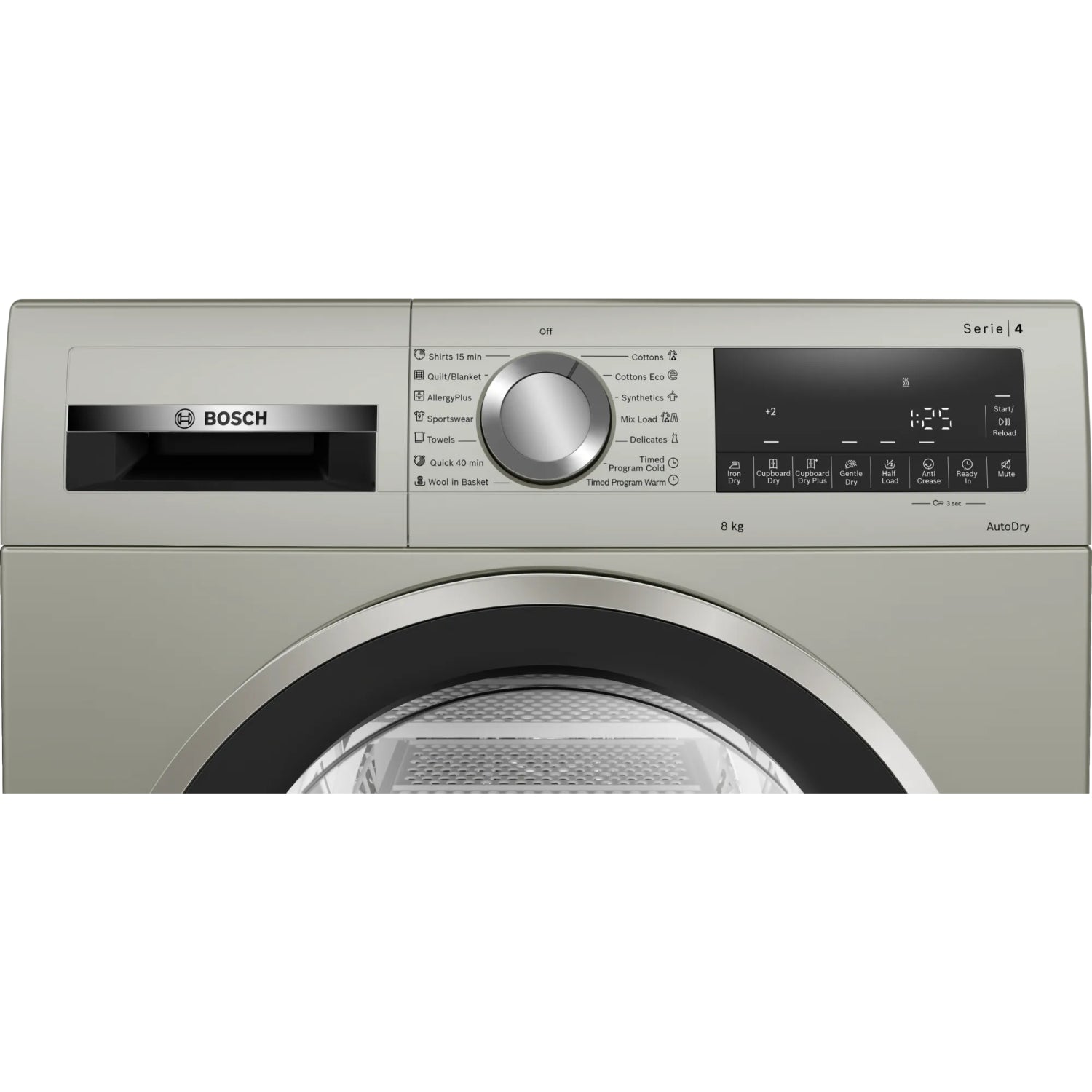 BOSCH Series 4 condenser Tumble  Cloth Dryer inox WPG23108IN 8 KG Silver