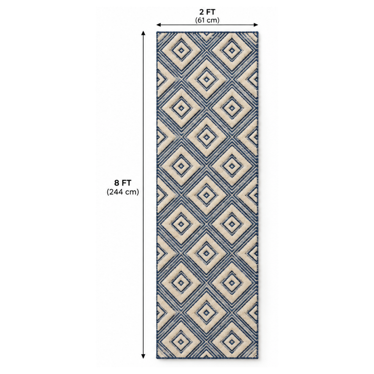 OONA DHURRIE WOLLEN PILE 2X8 INCH OoNA
