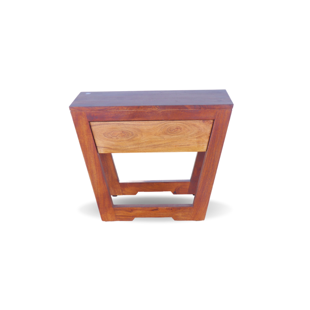 ARENA Bedside Table One Drawer Acacia Wood Light Honey Brown Finish