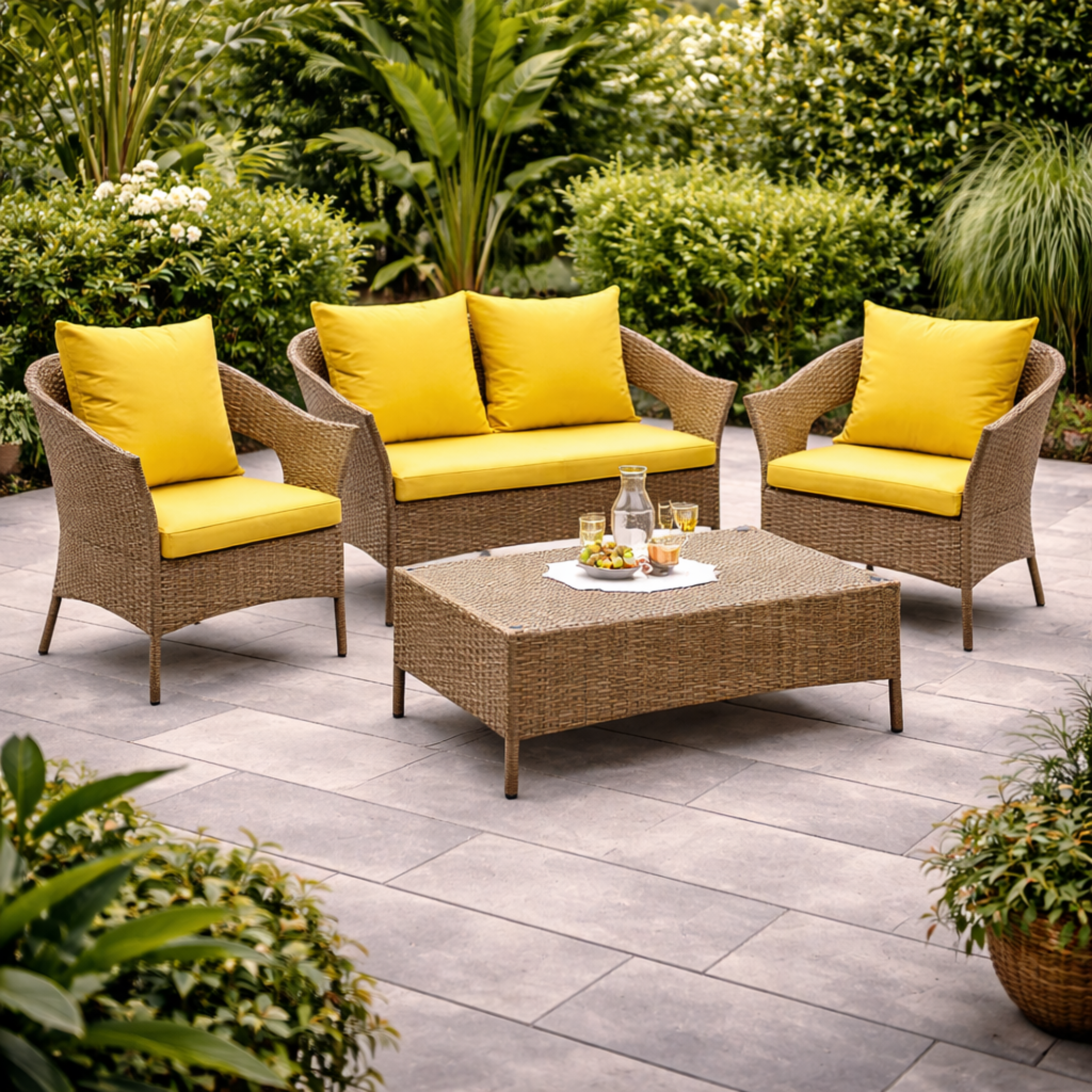 Arena Outdoor 4 Pc Sofa Set 2+1+1 With Table ARENA