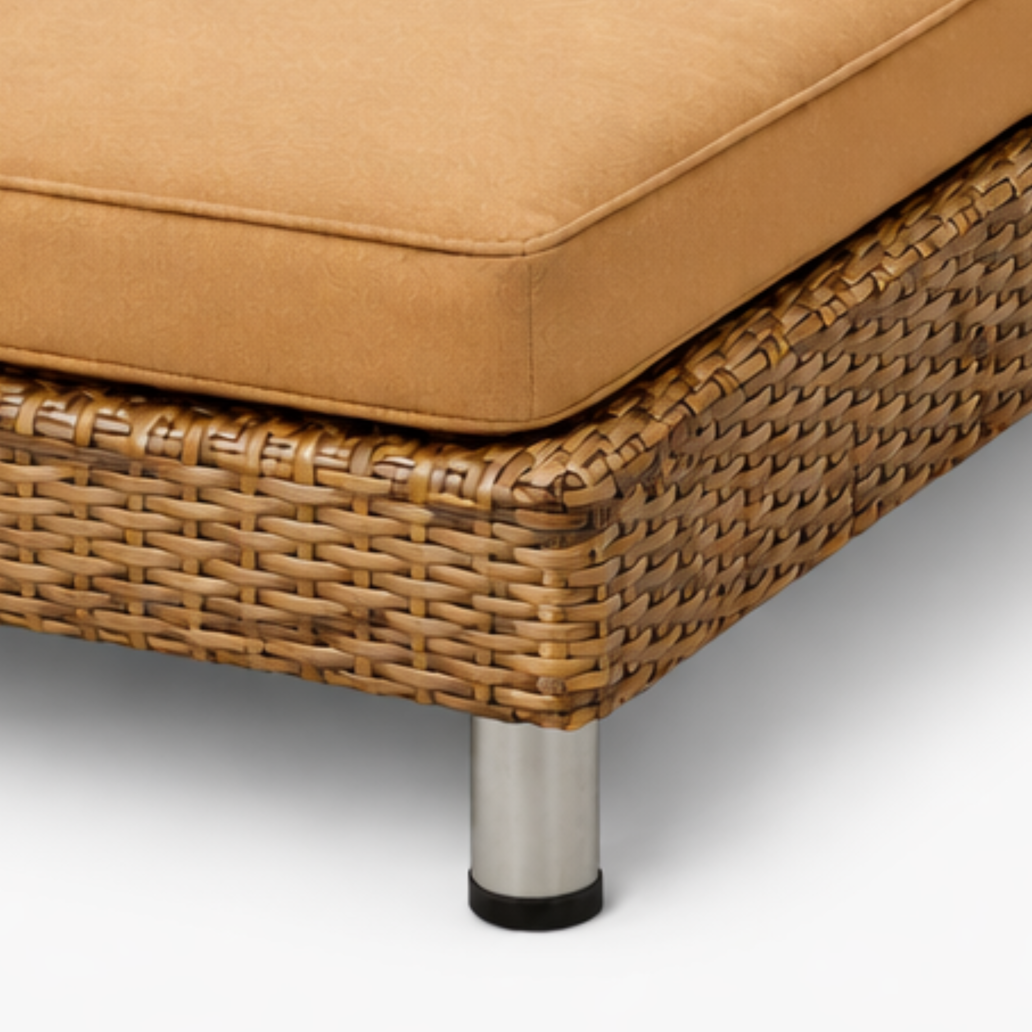 Berkley Sun Lounger Rehau Wicker With Agora Cushion Weave Craft