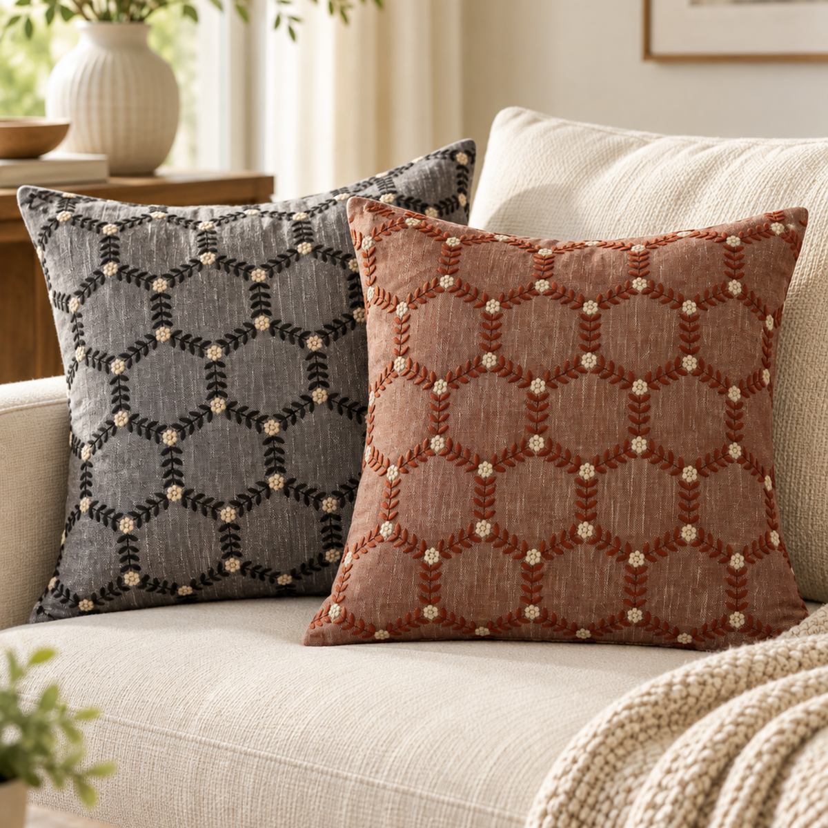 OoNA Kktf Cushion Cover Carter Dn3 16X16 Inch OoNA