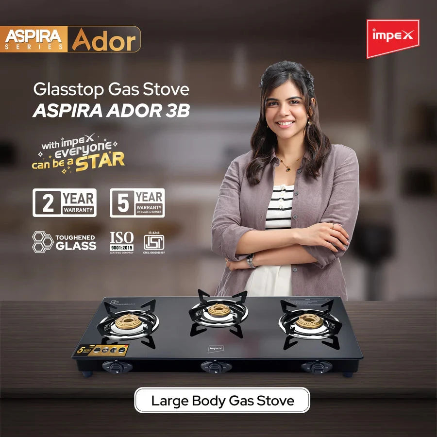 IMPEX COOK TOP SPECTA 3B NEO GLASSTOP (FG1511)   3 BURNER IMPEX