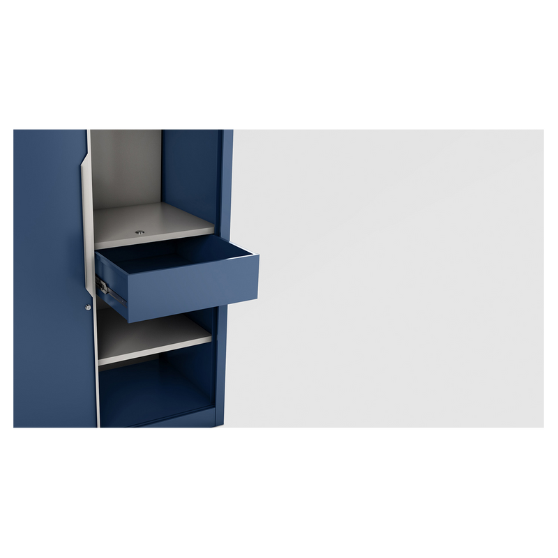 Slide N Store Compact Plus Wardrobe 2 Door, Tex Phiroja Blue