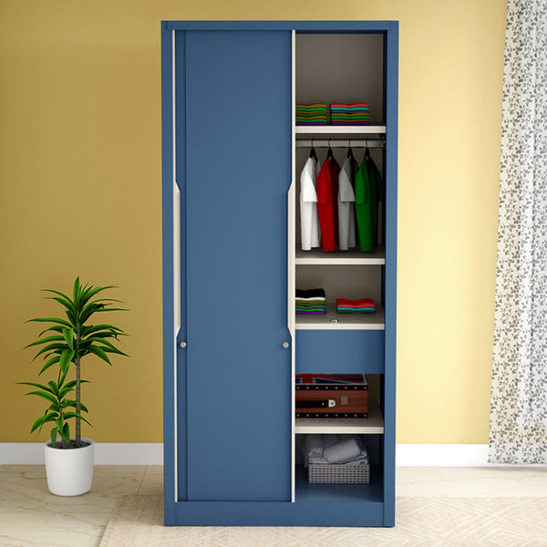 Slide N Store Compact Plus Wardrobe 2 Door, Tex Phiroja Blue