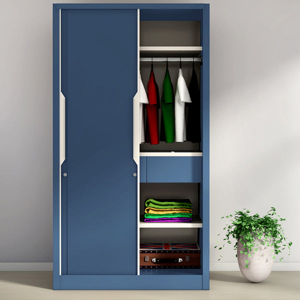 Slide N Store Compact Wardrobe 2 Door, Tex Phiroja Blue
