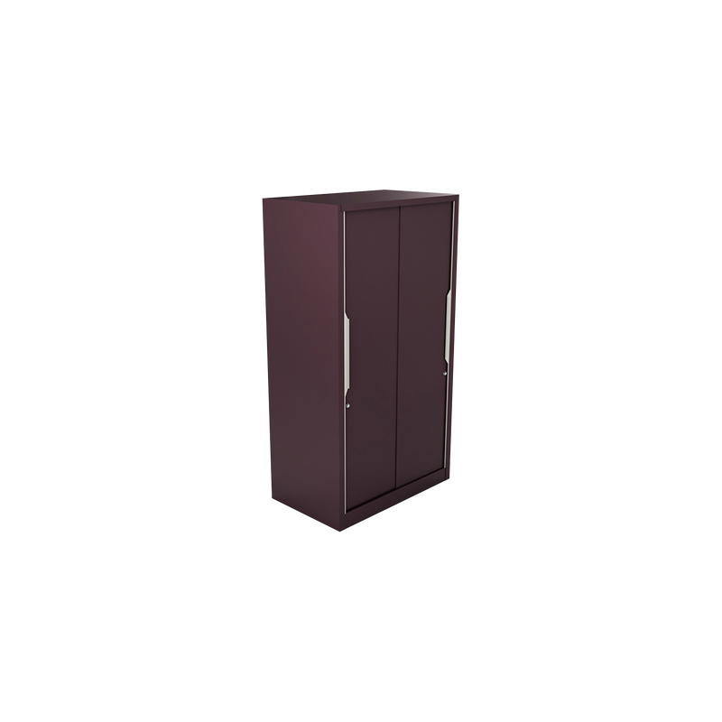 Slide N Store Compact Wardrobe 2 Door, Tex Shell Wine Red