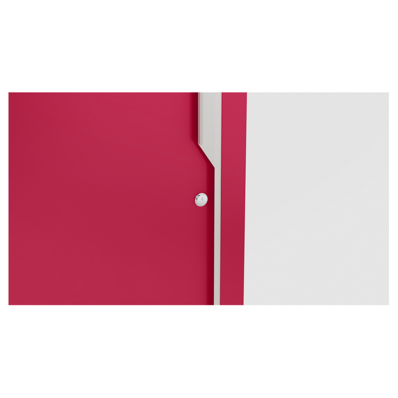 Slide N Store Compact Plus Wardrobe 2 Door, Tex Blush Red