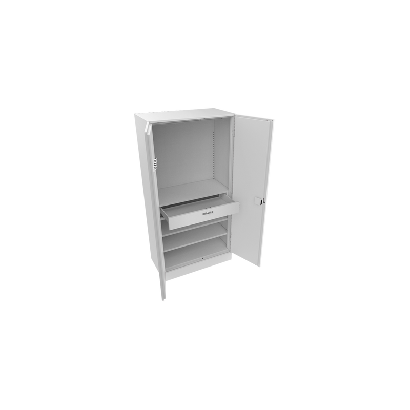 Auraline Men Basic Steel Almirah 2 Door, Textured Bond White Color