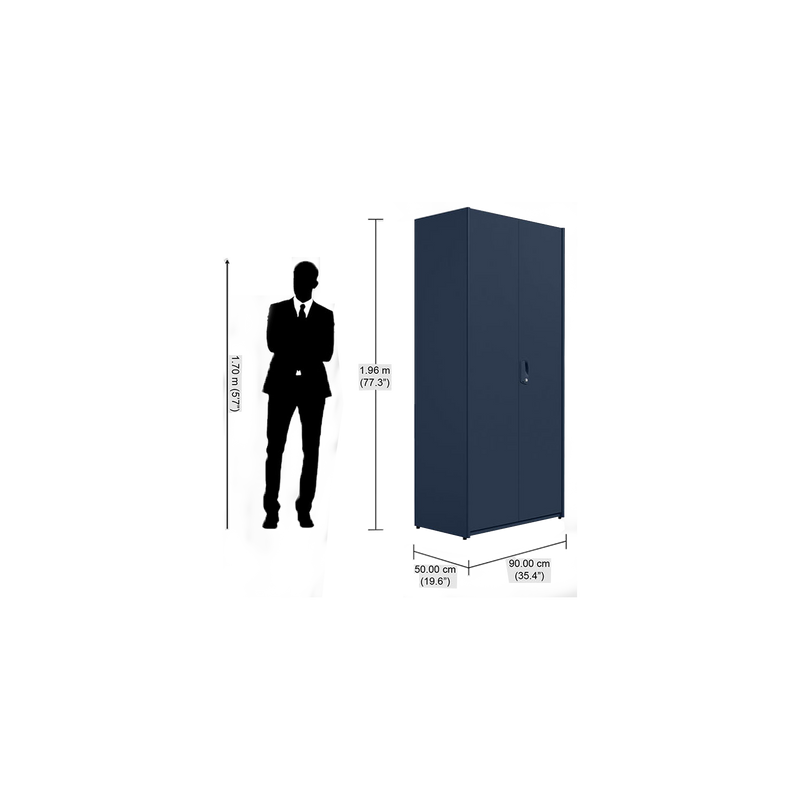 Neolite 2 Door Steel Almirah CRCA Steel, Denim Blue