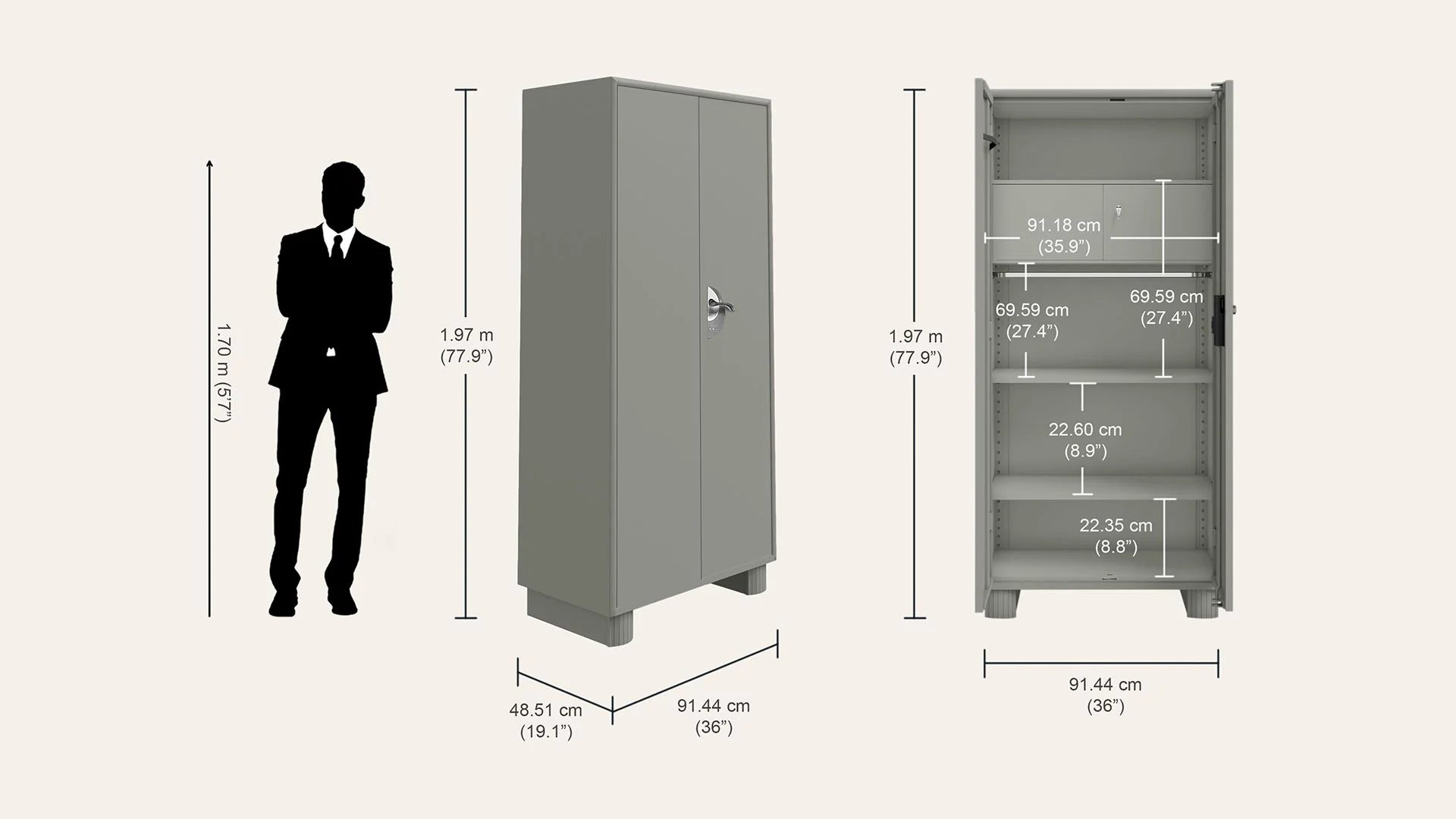 GODREJ STOREWELL PLAIN GUWMF PRINCE GREY METAL
