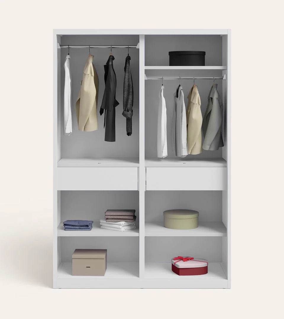 GODREJ 2-DOOR WARDROBE SLIDE N STORE TEX BOND WHITE PRO