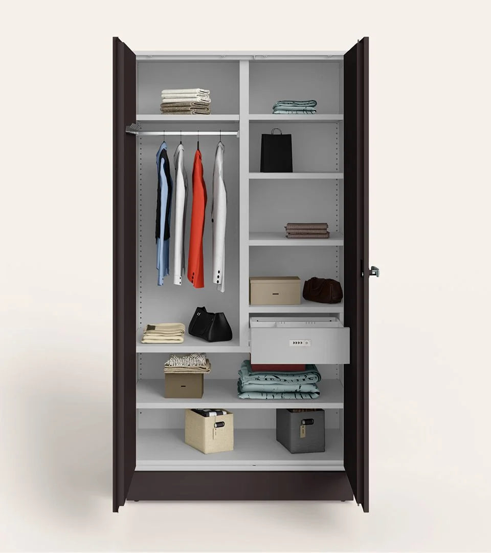 GODREJ 2 DOOR WARDROBE AURALINE WOMEN BASIC WHT COFFEE BR GODREJ
