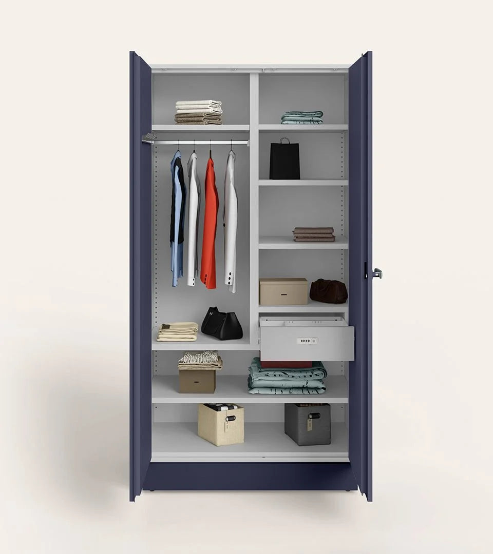 GODREJ 2 DOOR WARDROBE AURALINE WOMEN BASIC WHT NAVY BLUE GODREJ