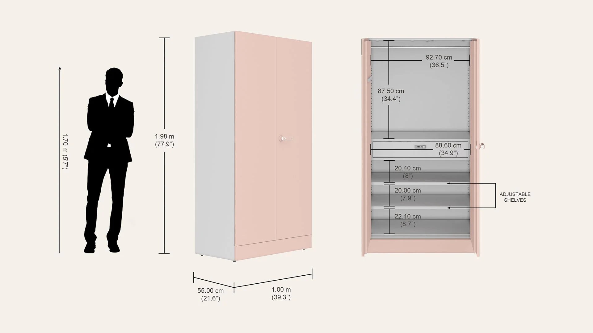 GODREJ 2 DOOR WARDROBE AURALINE MEN BASIC WHT COFFEE BR GODREJ
