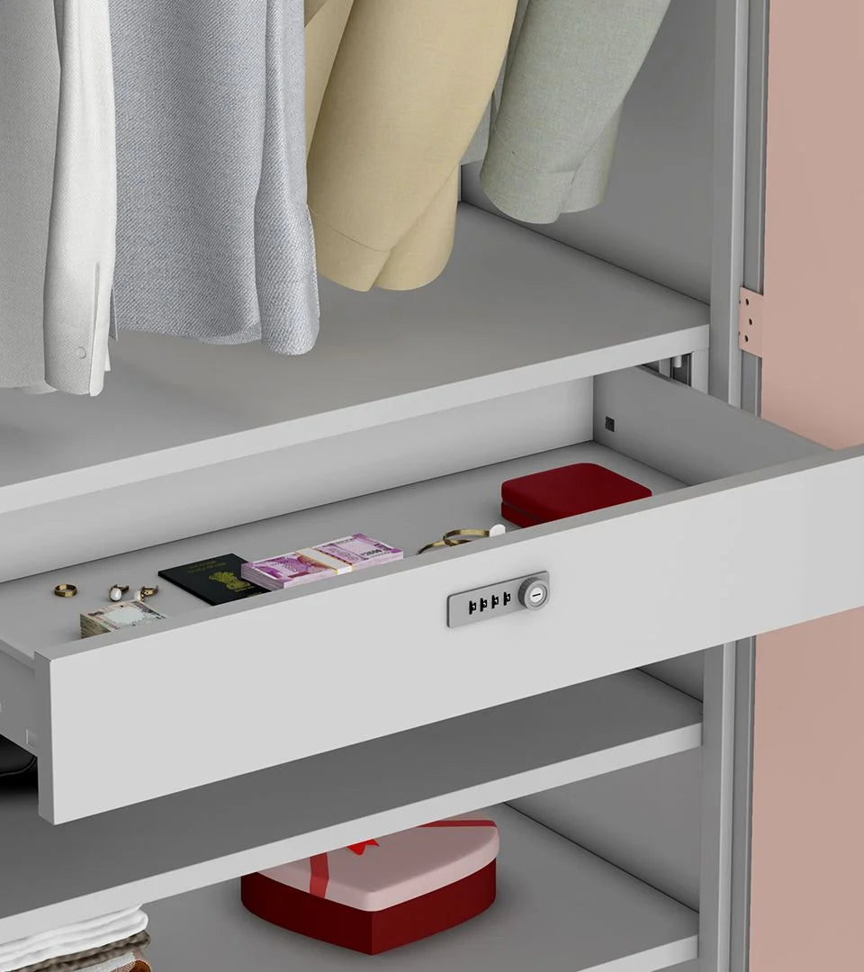 GODREJ 2 DOOR WARDROBE AURALINE MEN BASIC WHT COFFEE BR GODREJ