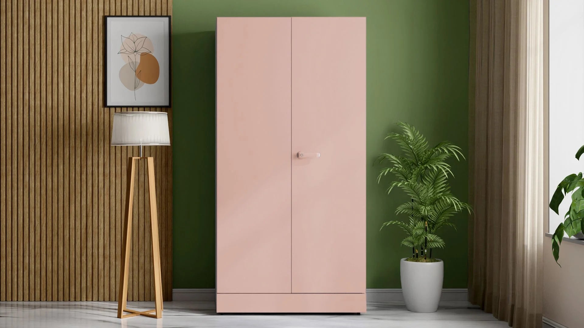 GODREJ 2 DOOR WARDROBE AURALINE MEN BASIC WHT COFFEE BR GODREJ