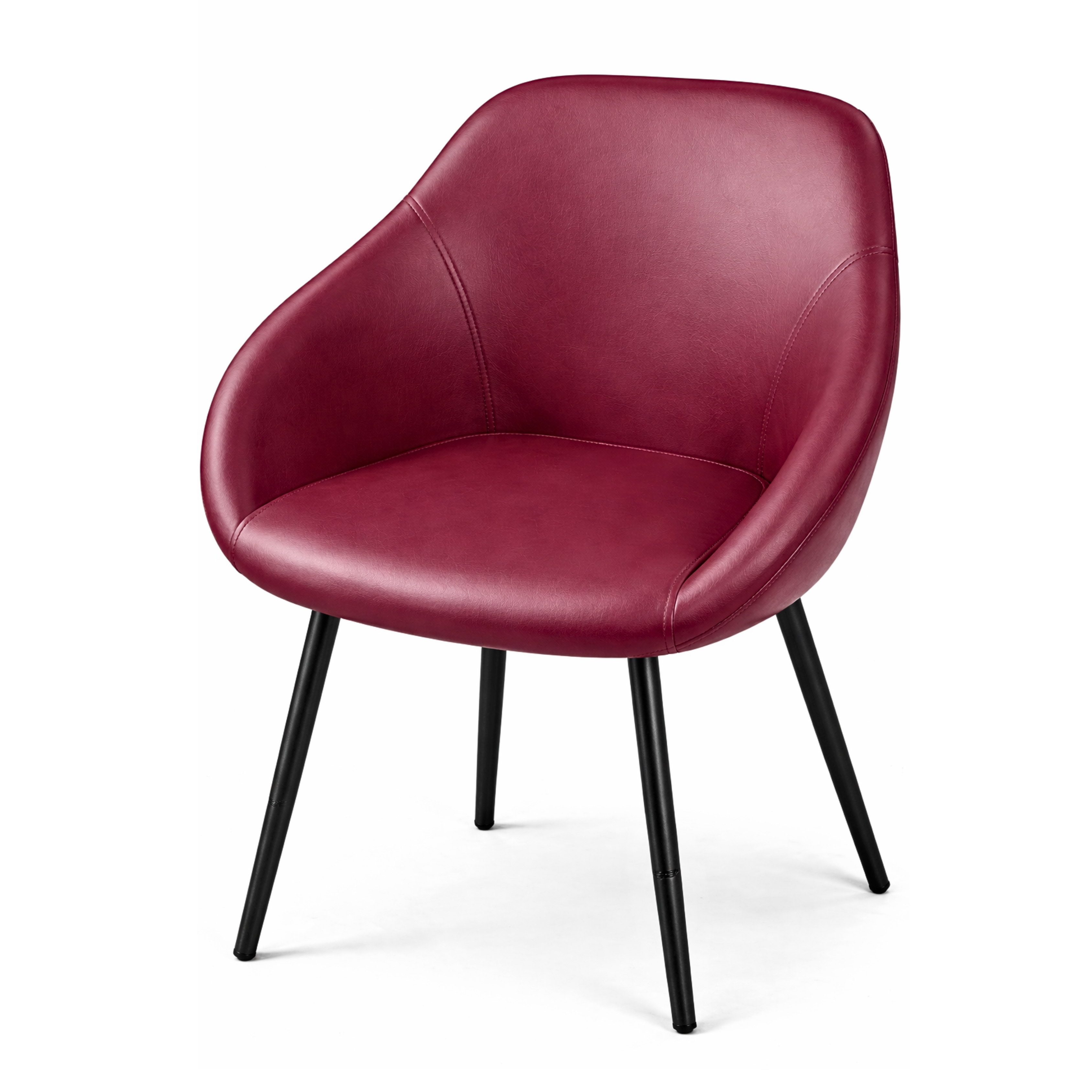 CHAIR DUNE-LEATHERETTE FINISH MS PWCD US SWAGE LEGS BLACK ARENA