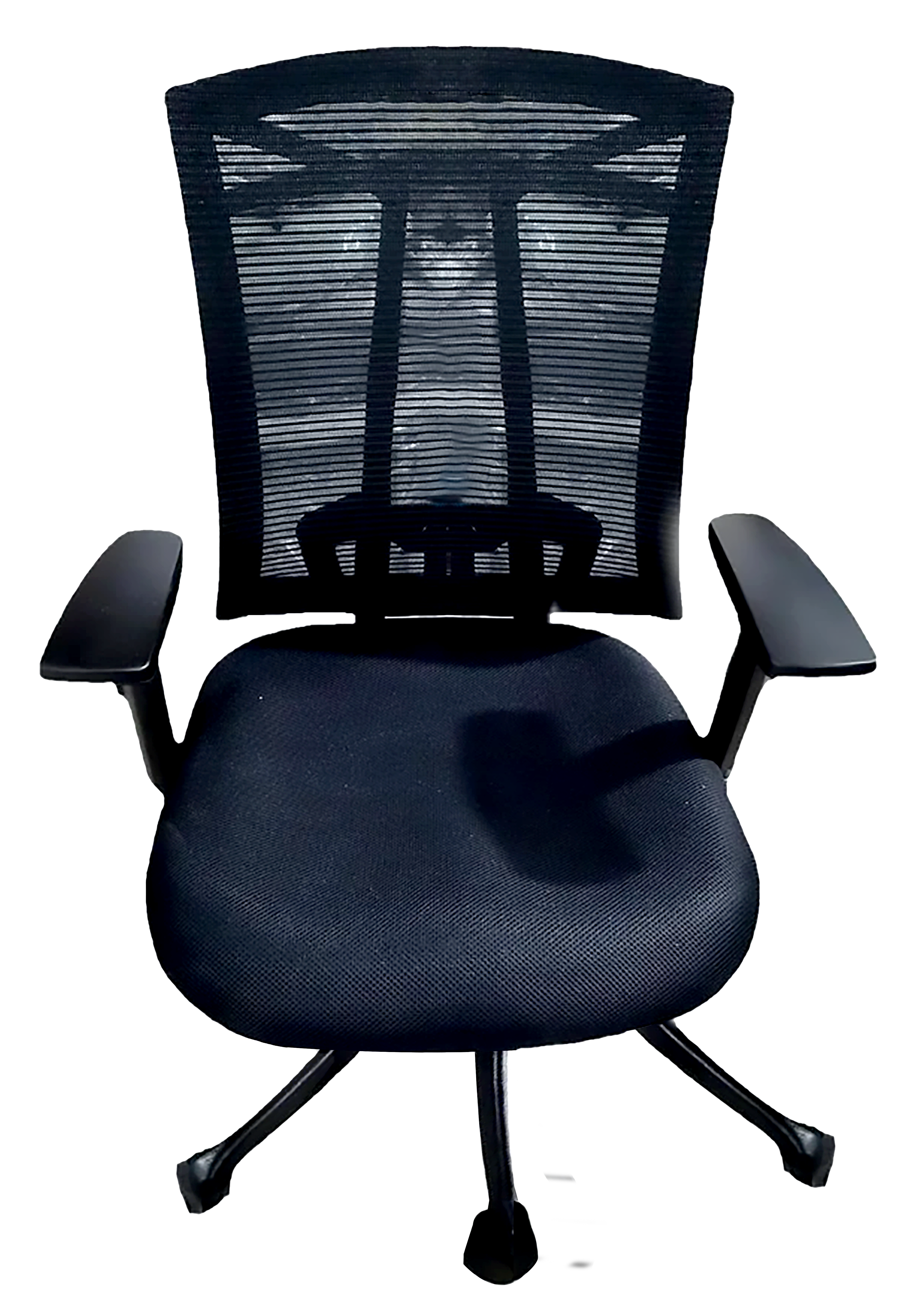 ARENA Mid Back Chair Dera Nylon Base Mesh Back Black