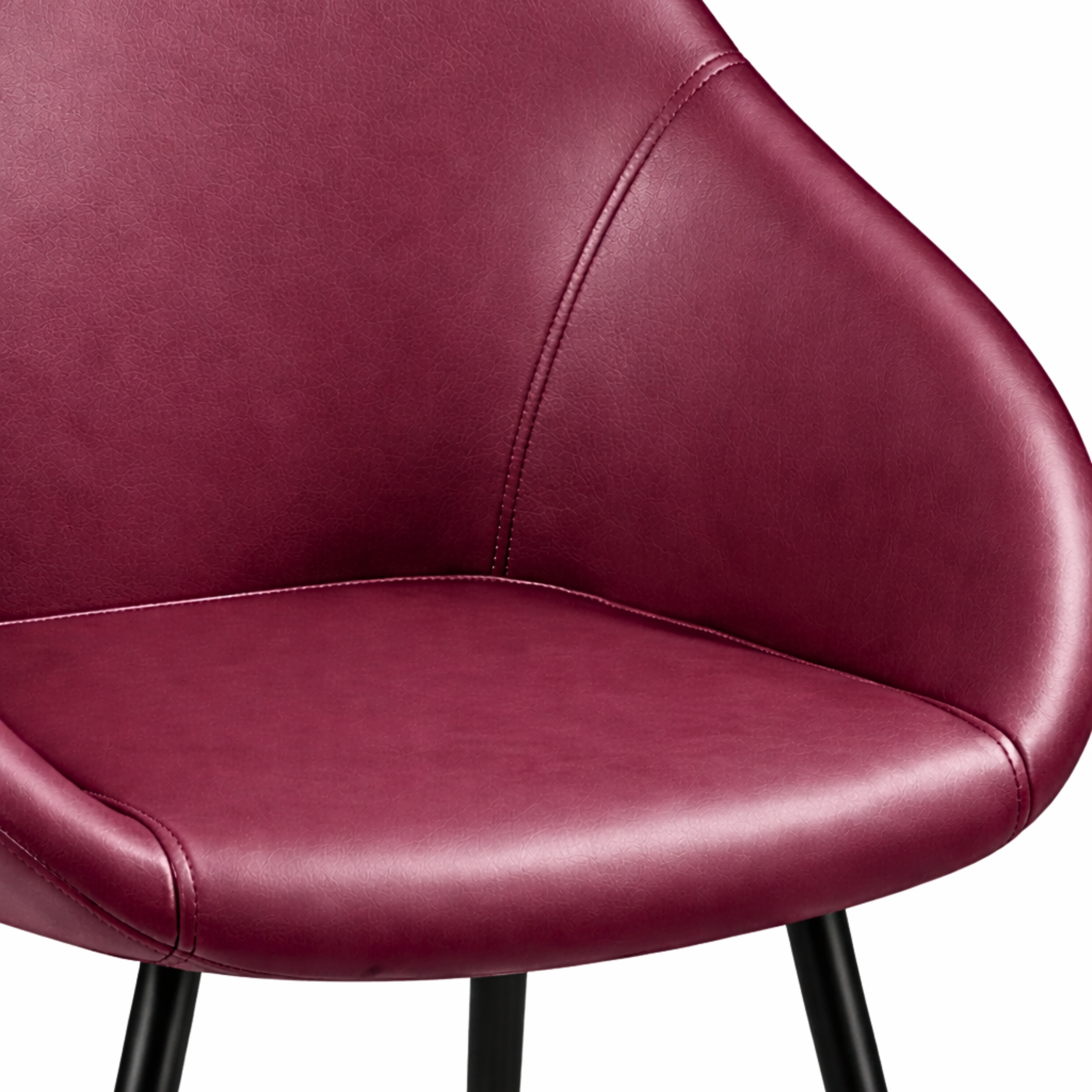 CHAIR DUNE-LEATHERETTE FINISH MS PWCD US SWAGE LEGS BLACK ARENA